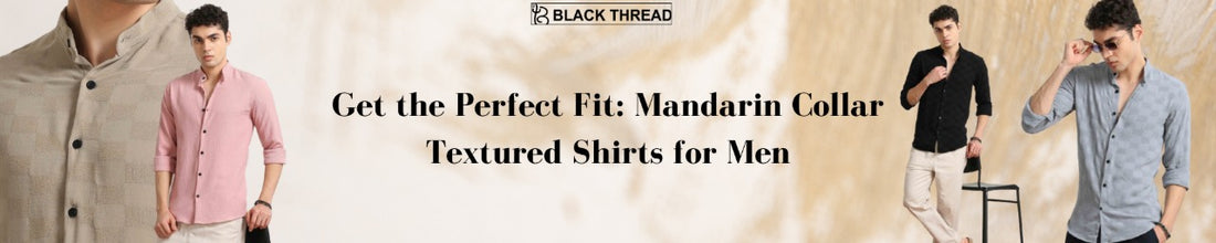 Mandarin collar shirt
