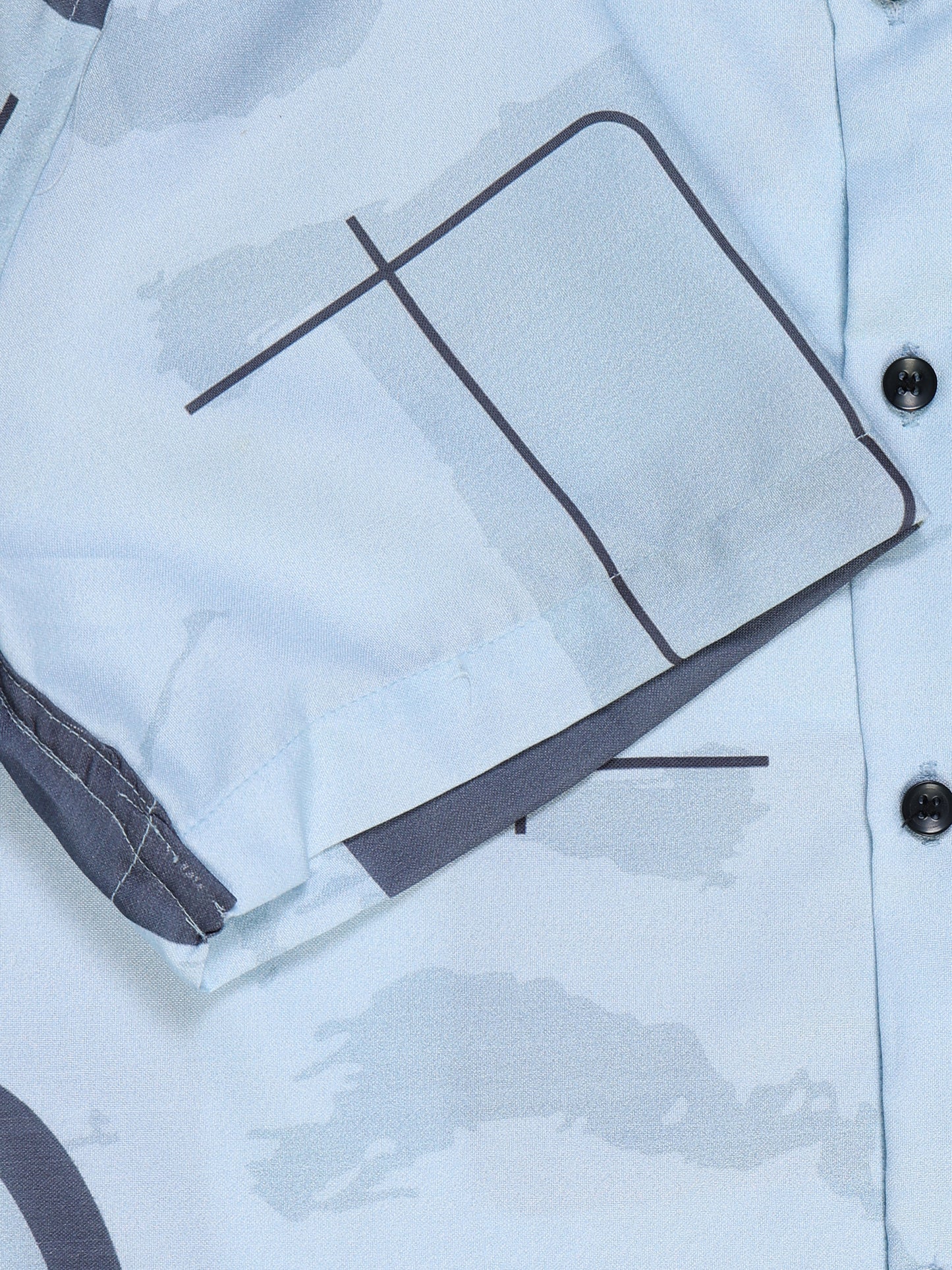 Men's Rayan Light Blue Geometric Printed Half Sleeve Shirt