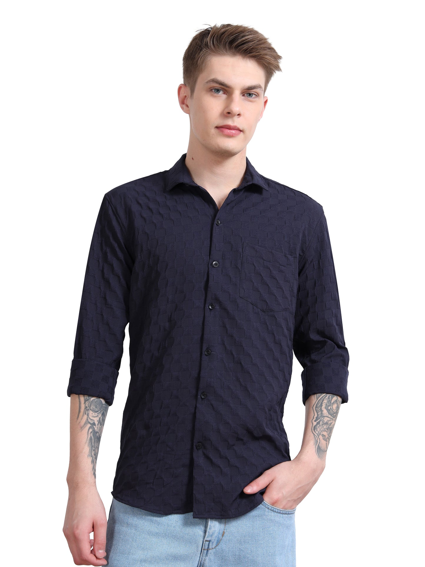 Ebony Clay Texture Shirt for Men