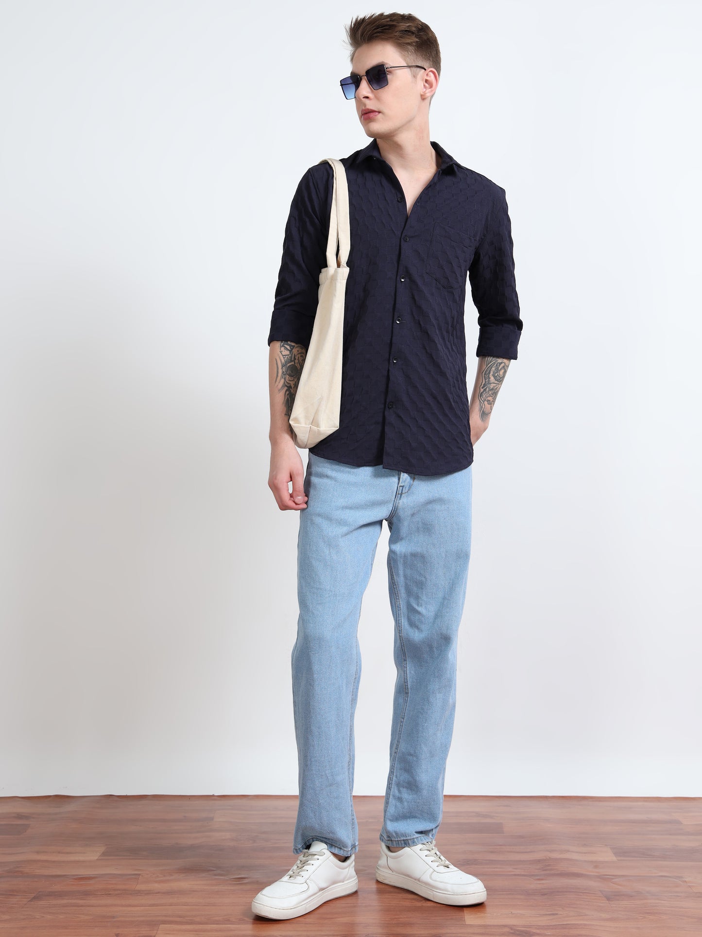 Ebony Clay Texture Shirt for Men