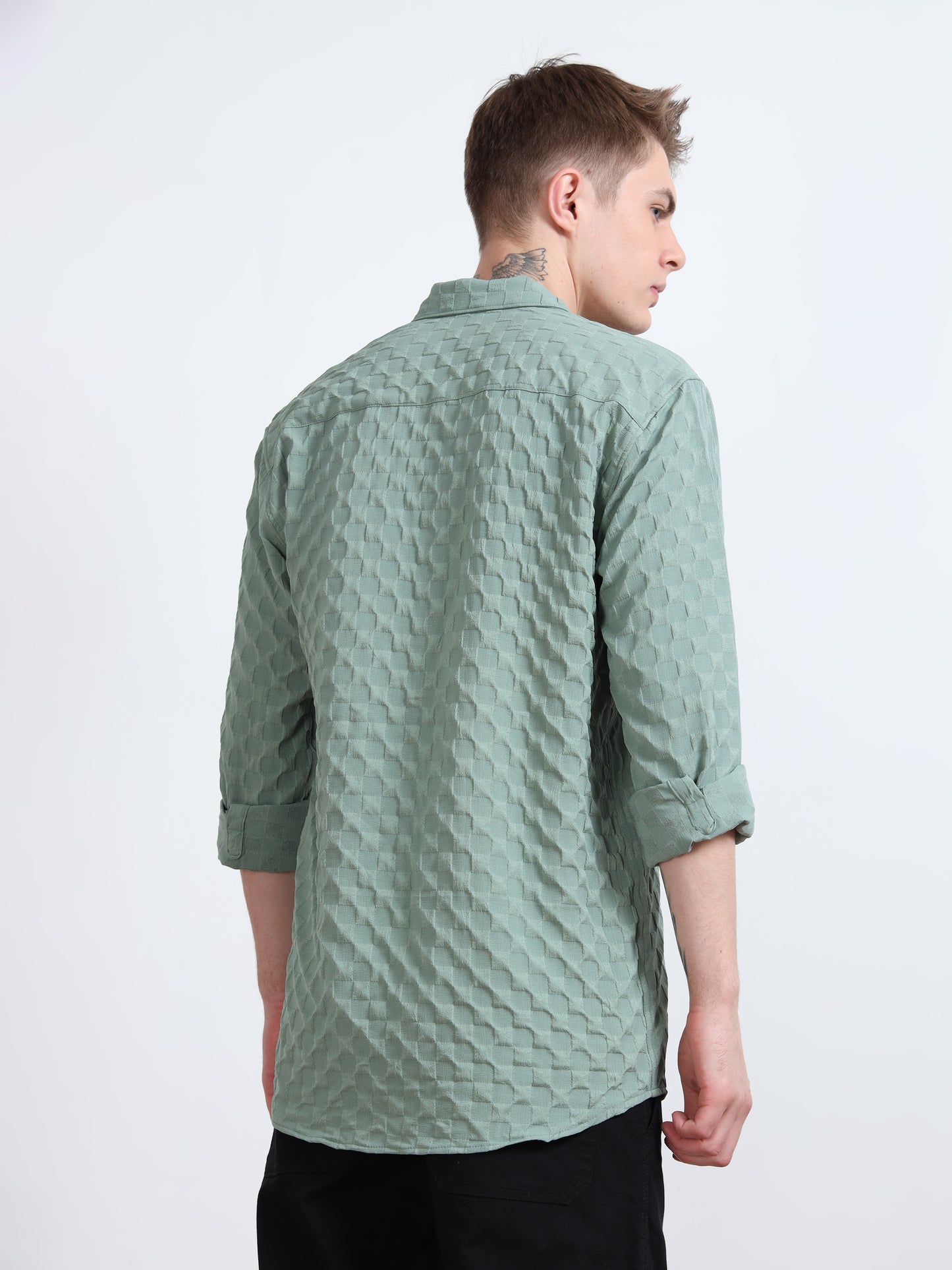 Cool Cascade Texture Shirt for Men