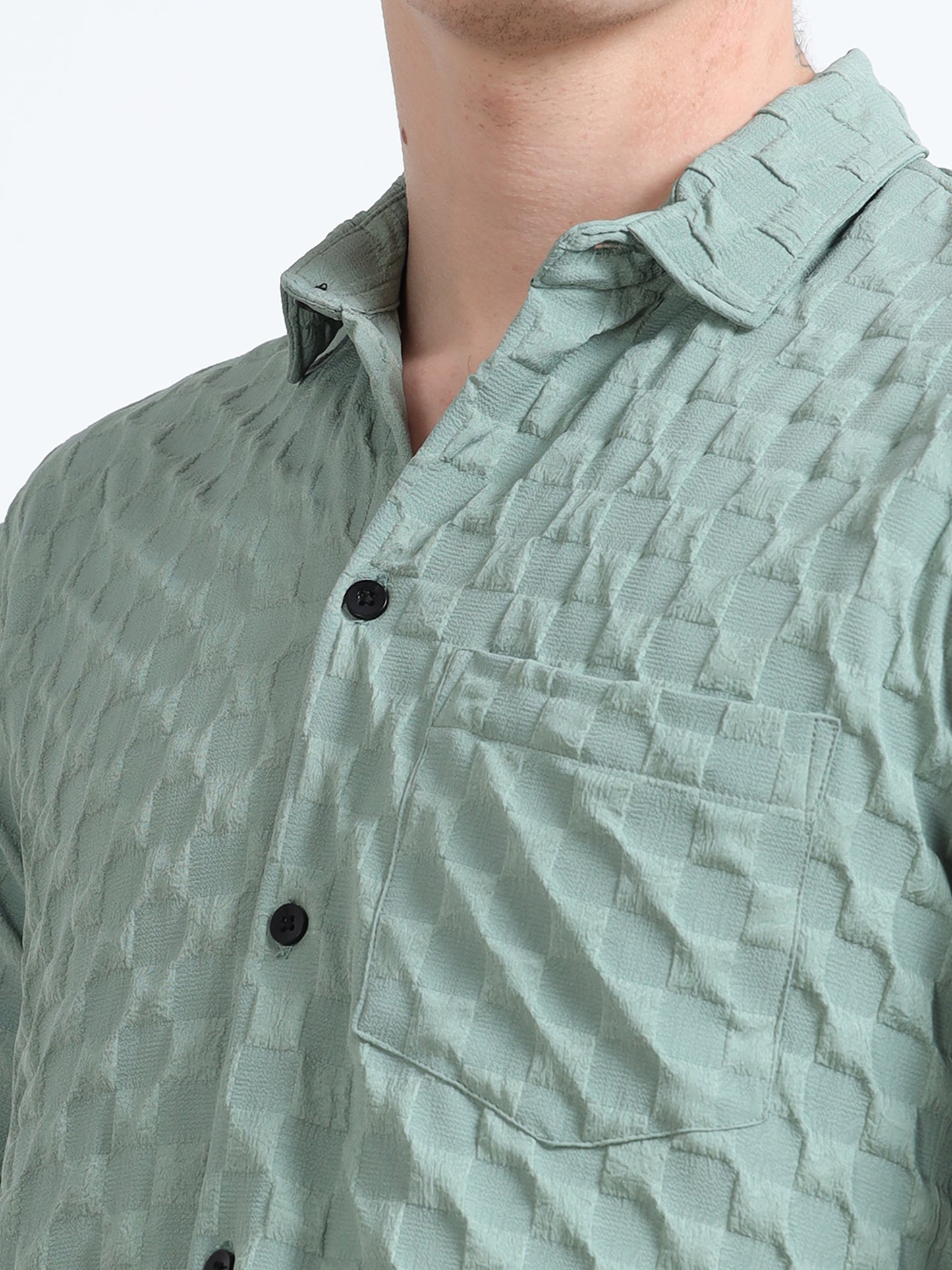 Cool Cascade Texture Shirt for Men