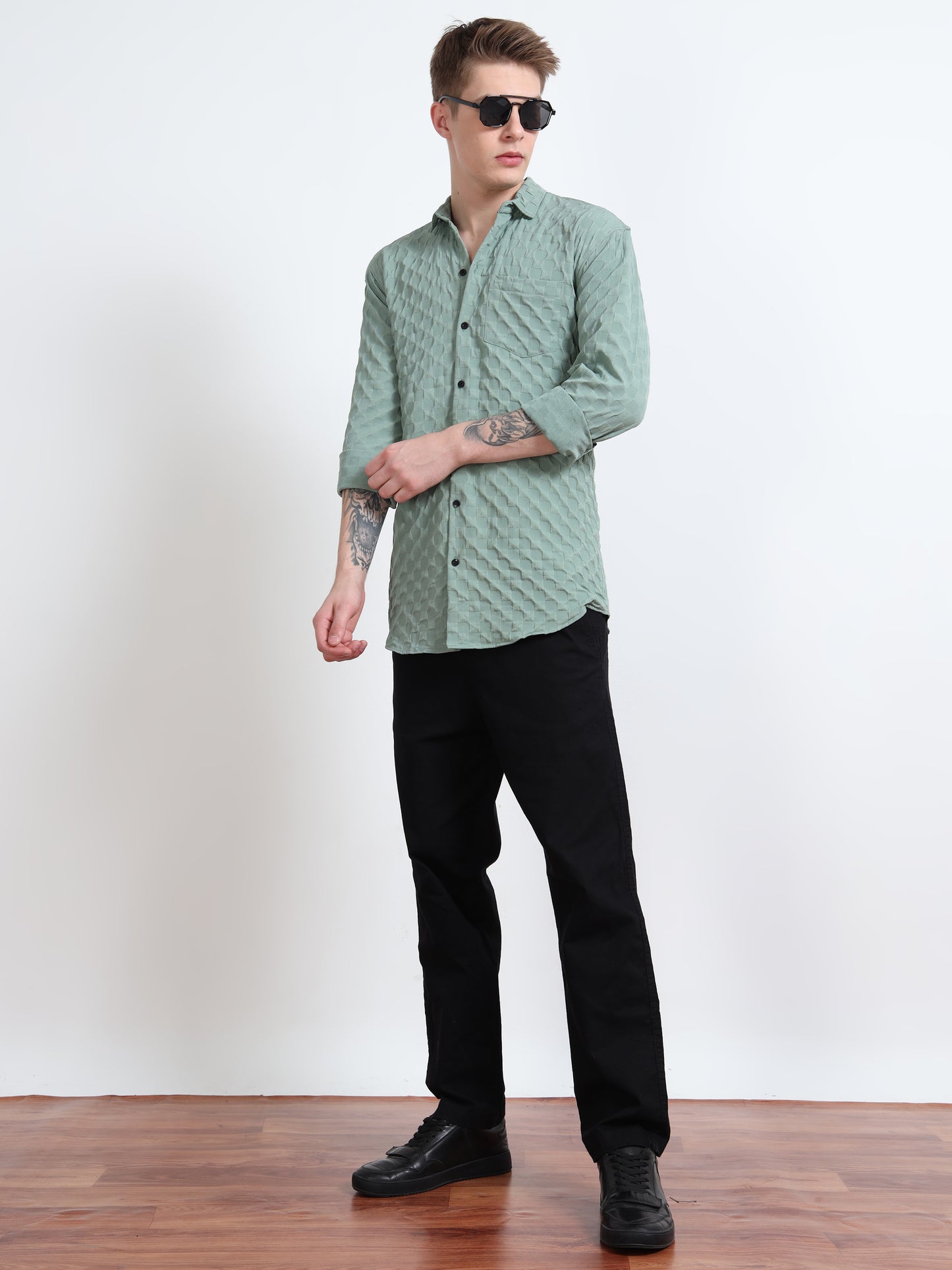 Cool Cascade Texture Shirt for Men