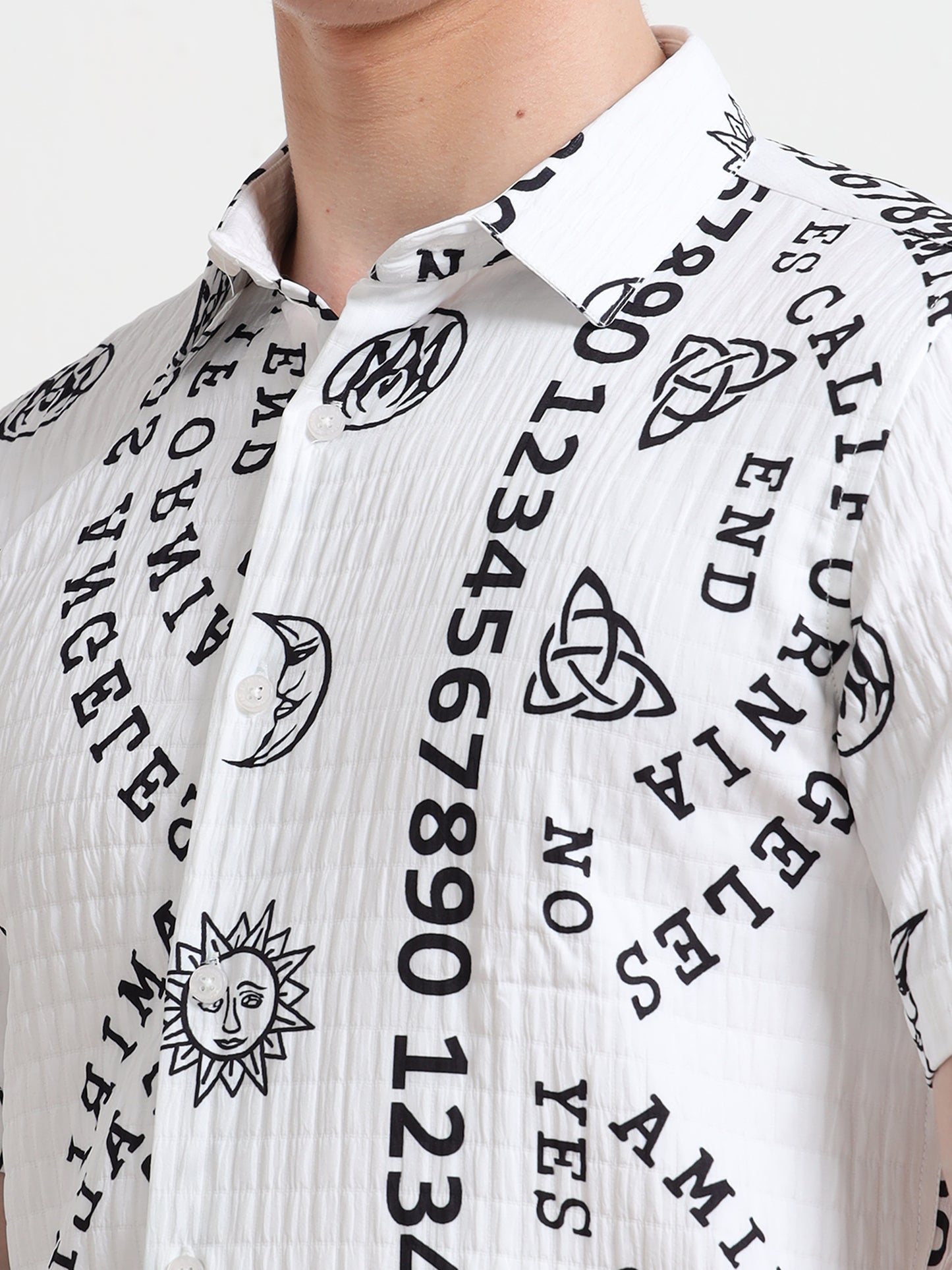 Black & White Number Digital Shirt Printing for Men
