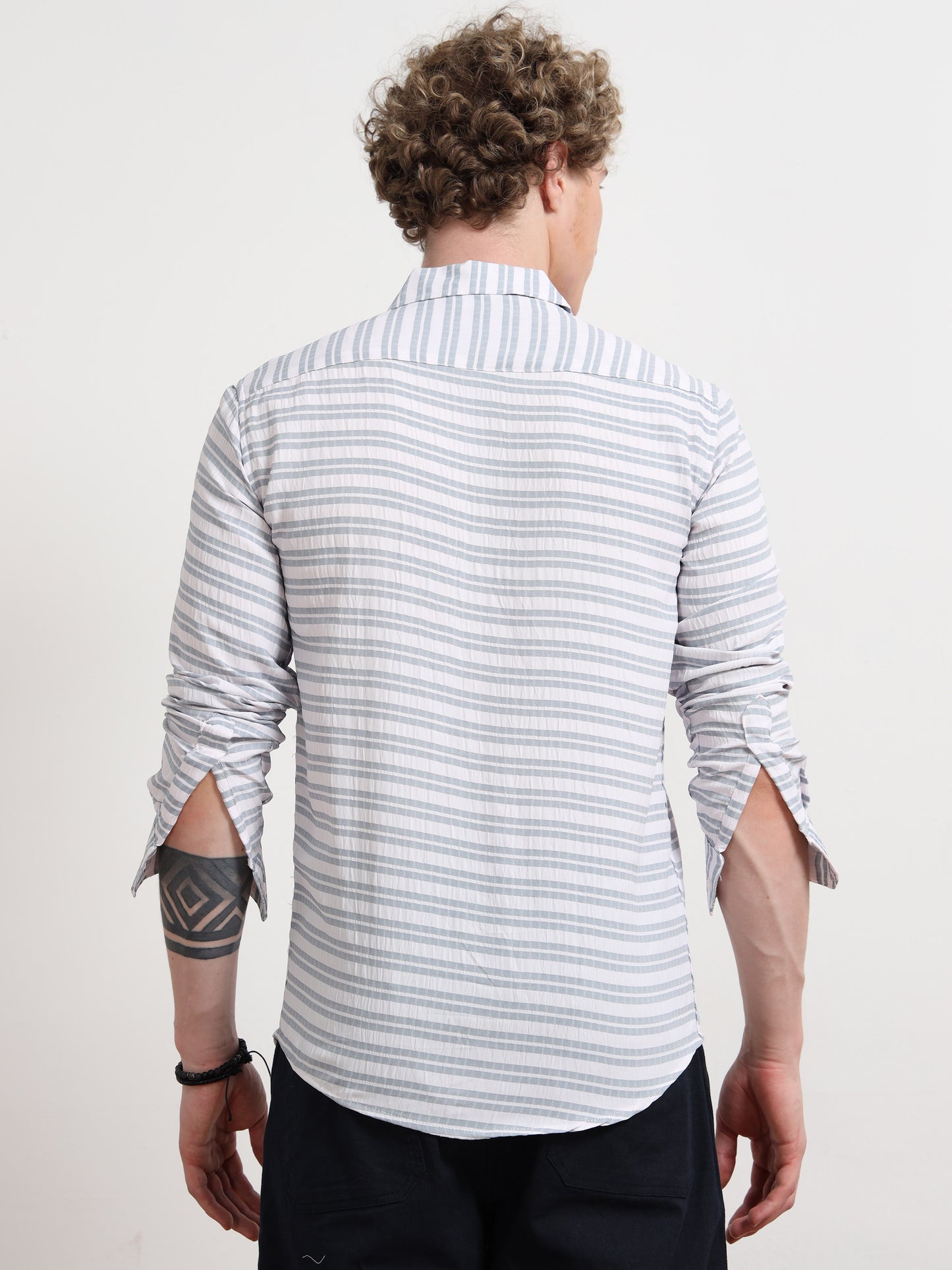 Blue Full sleeve Strips Shirts