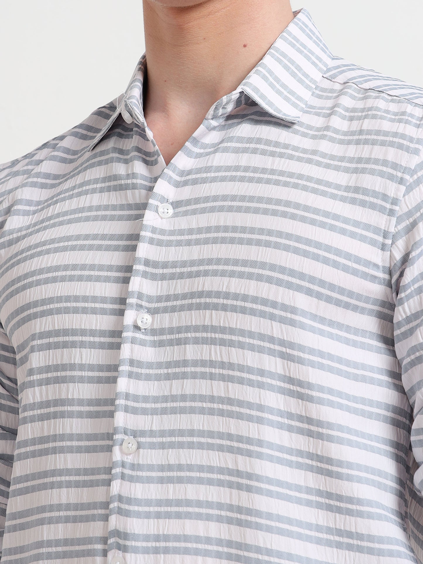 Blue Full sleeve Strips Shirts