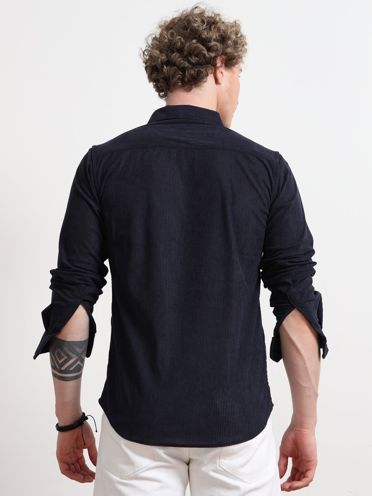 Navy Full sleeve Corduroy Shirts
