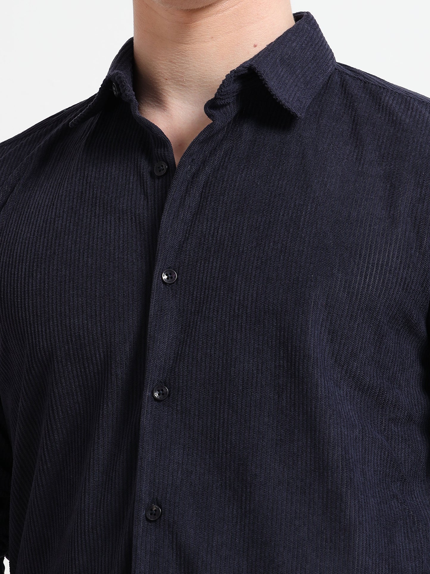 Navy Full sleeve Corduroy Shirts