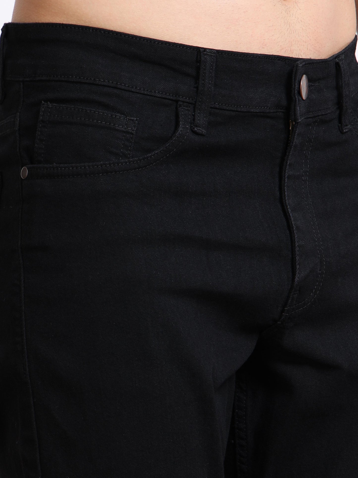 Men’s Classic Slim Fit Black Jeans by Black Thread