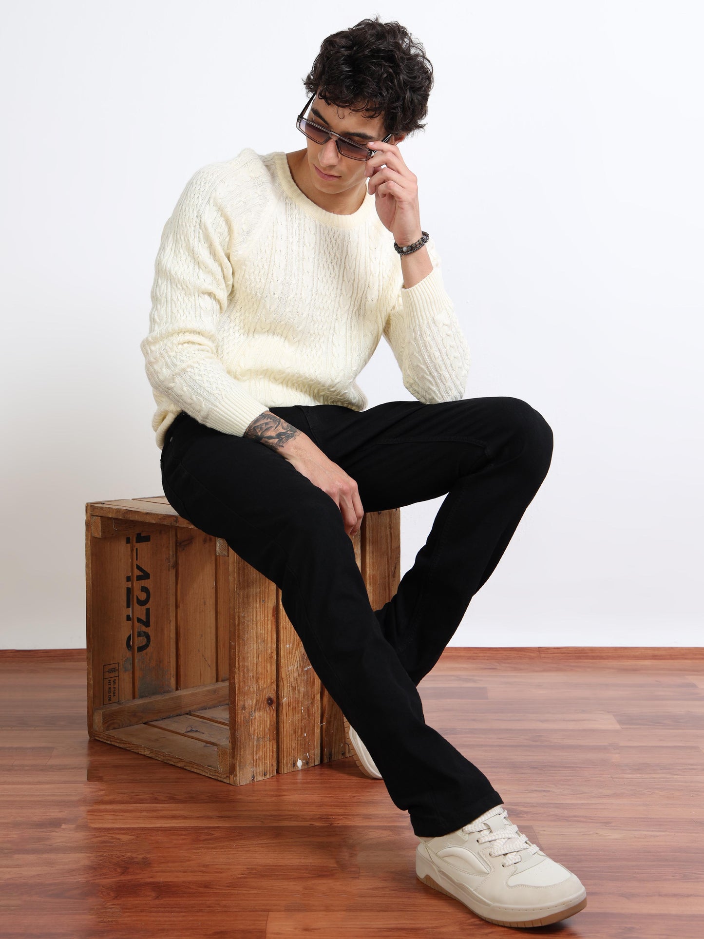 Men’s Classic Slim Fit Black Jeans by Black Thread