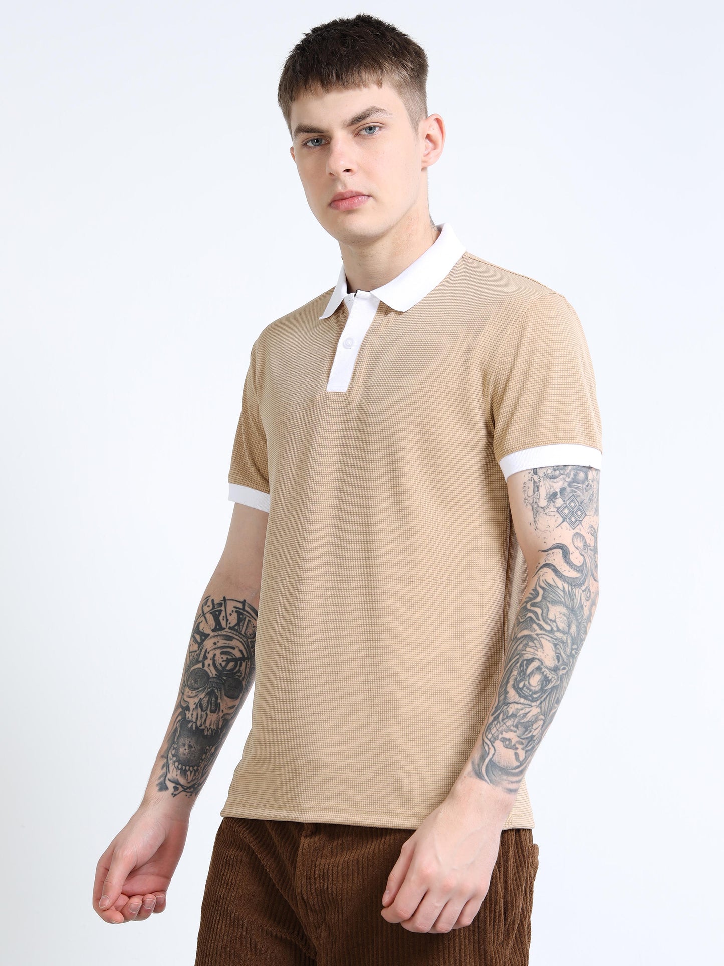 Men’s Contrast-Collar Polo by Black Thread