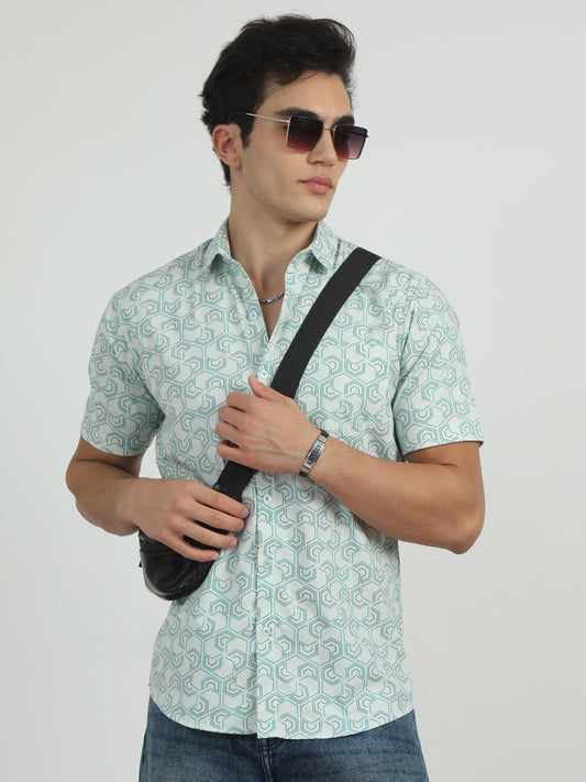 Light Green Colour Shirt Men