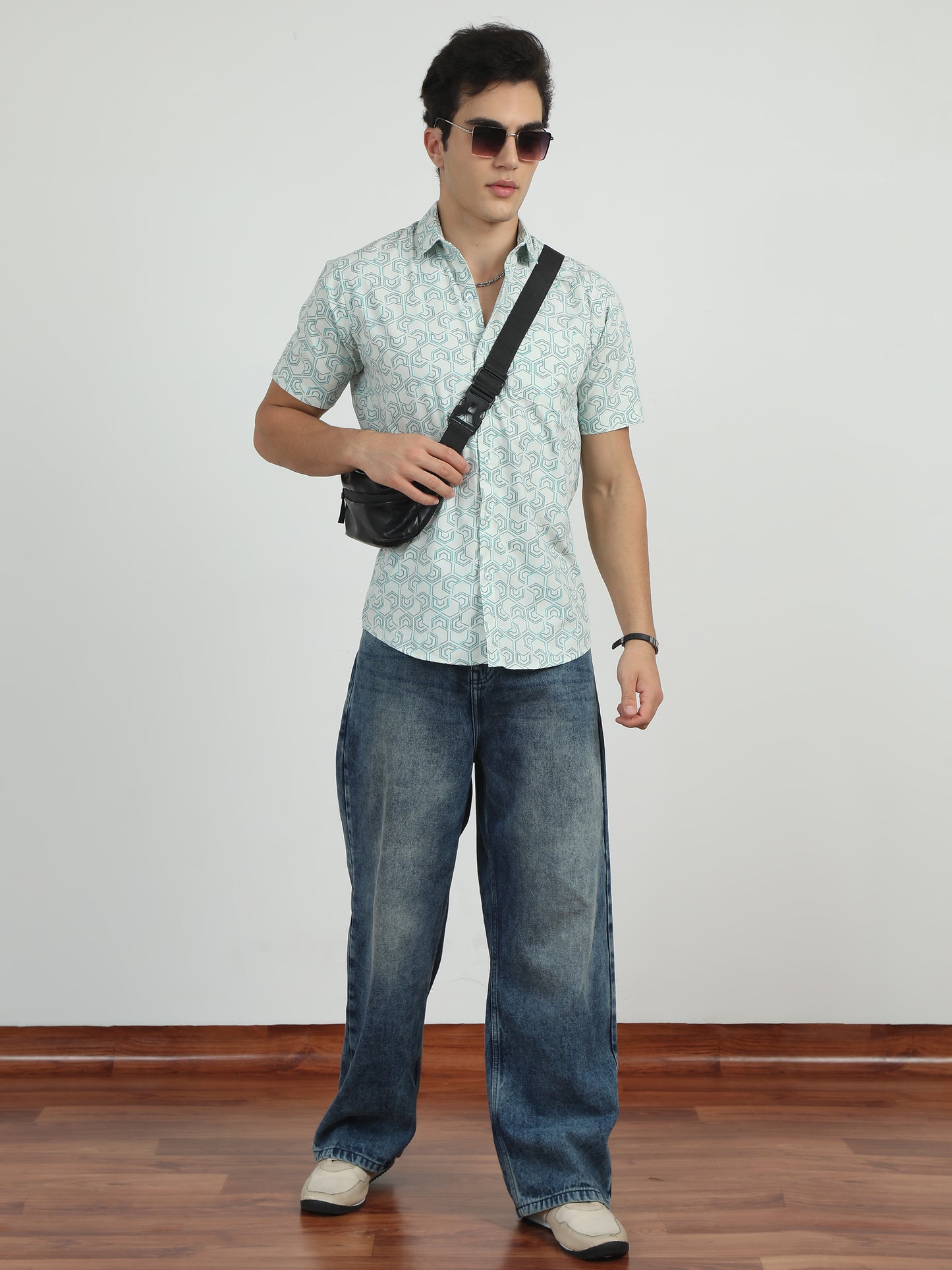 Light Green Colour Shirt Men