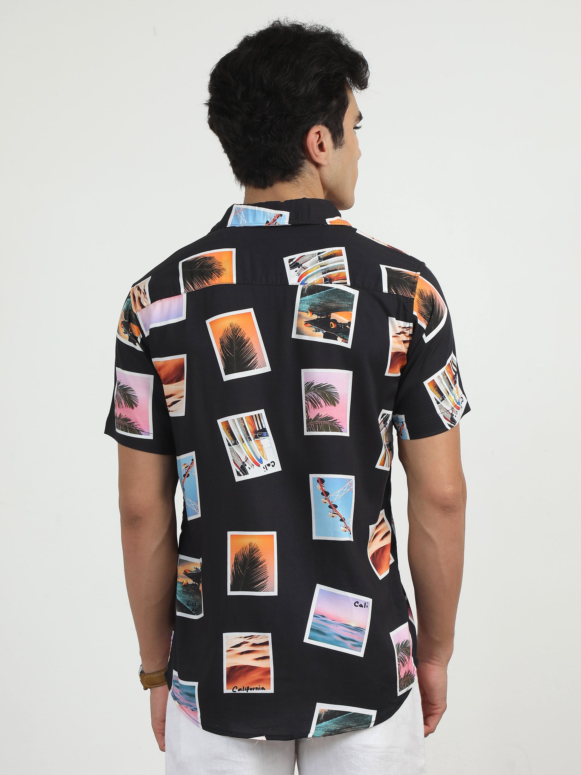 Black Half Sleeve Shirt  for men