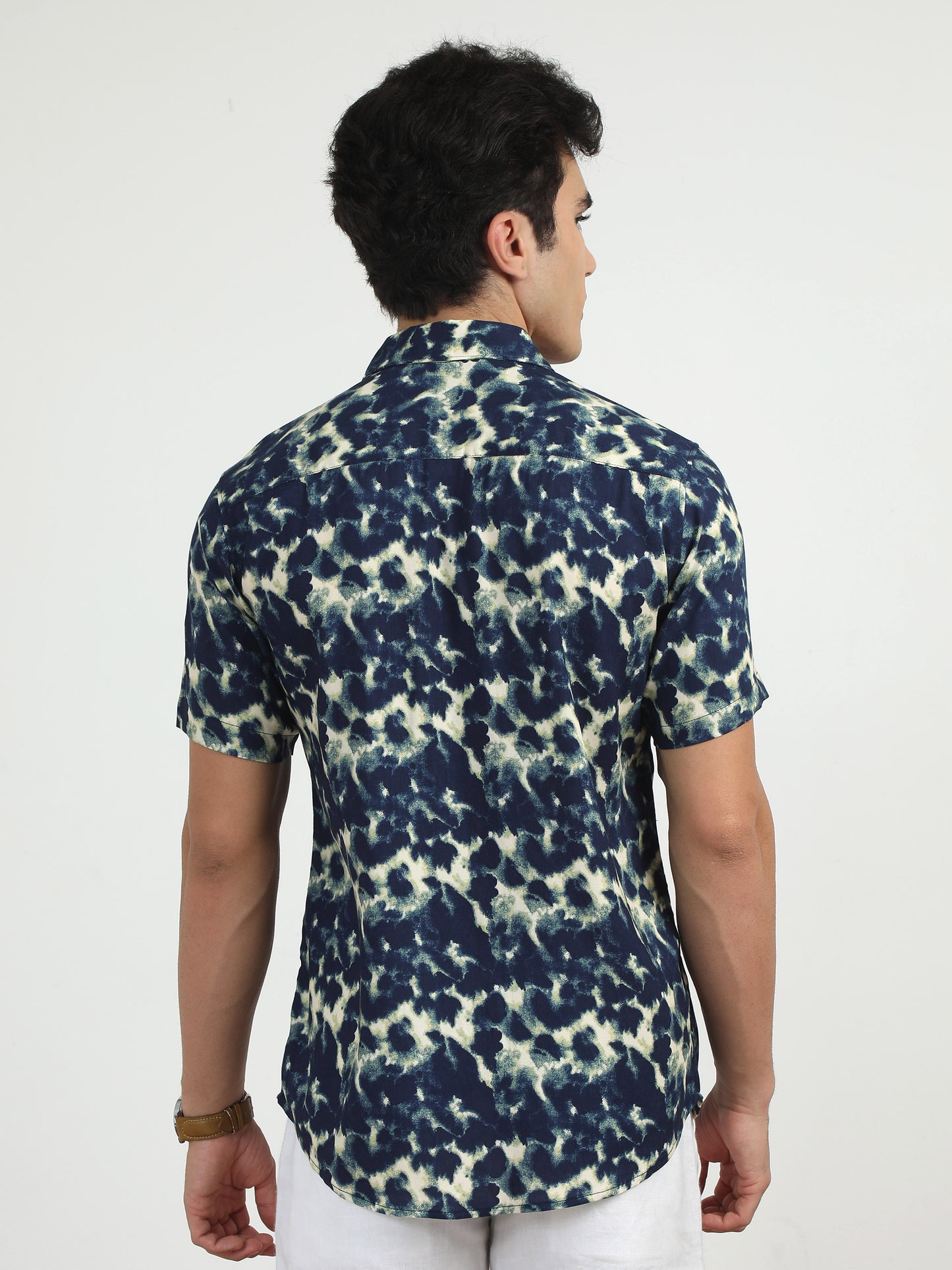 Blush Blue Printed Shirt For Men