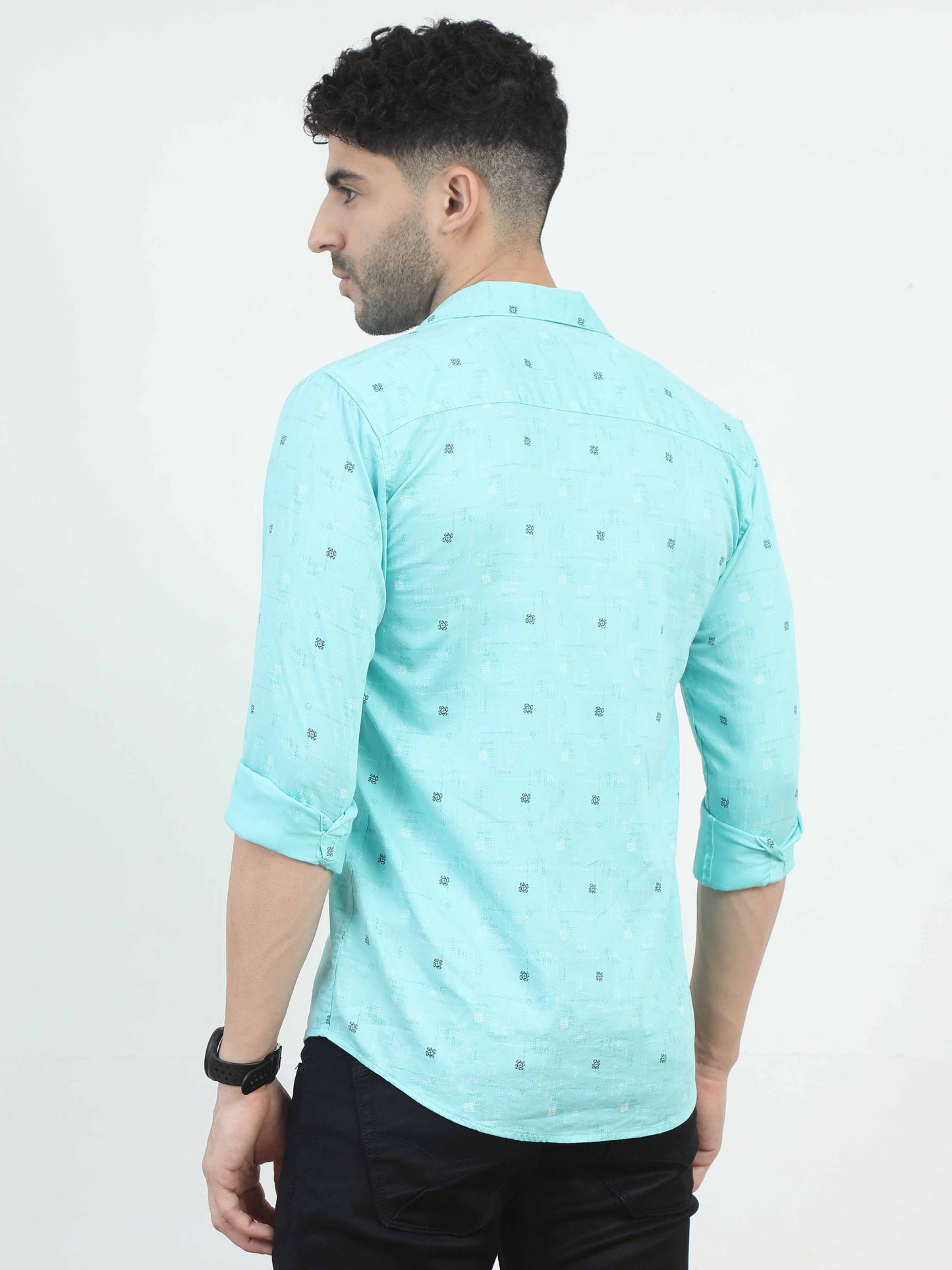 SkyBlue Dotted Shirt for men