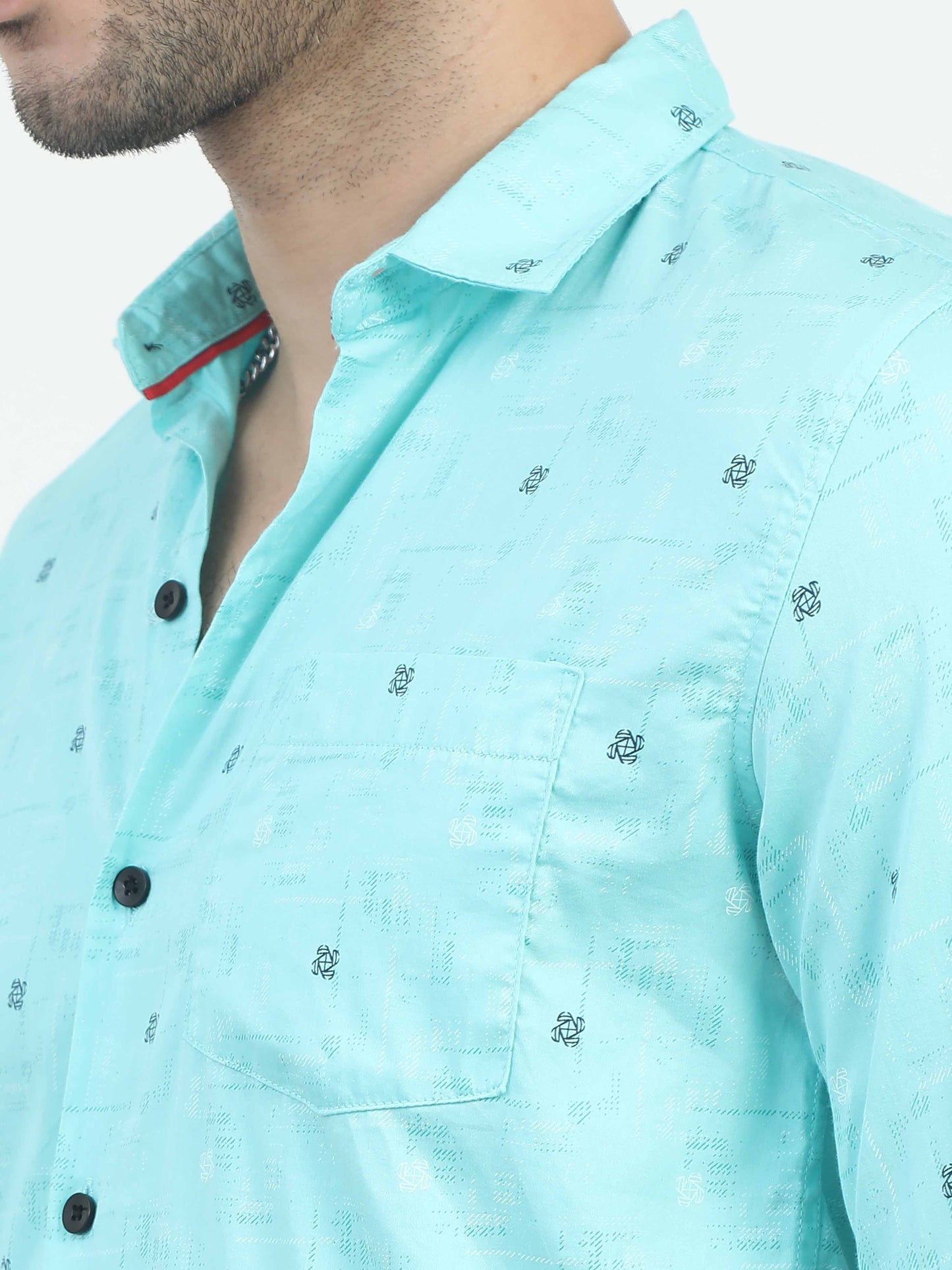 SkyBlue Dotted Shirt for men