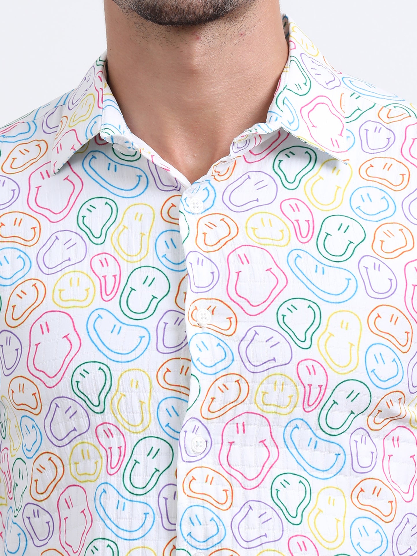 Multi Half Sleeve Poly Cotton Digital Print Shirts