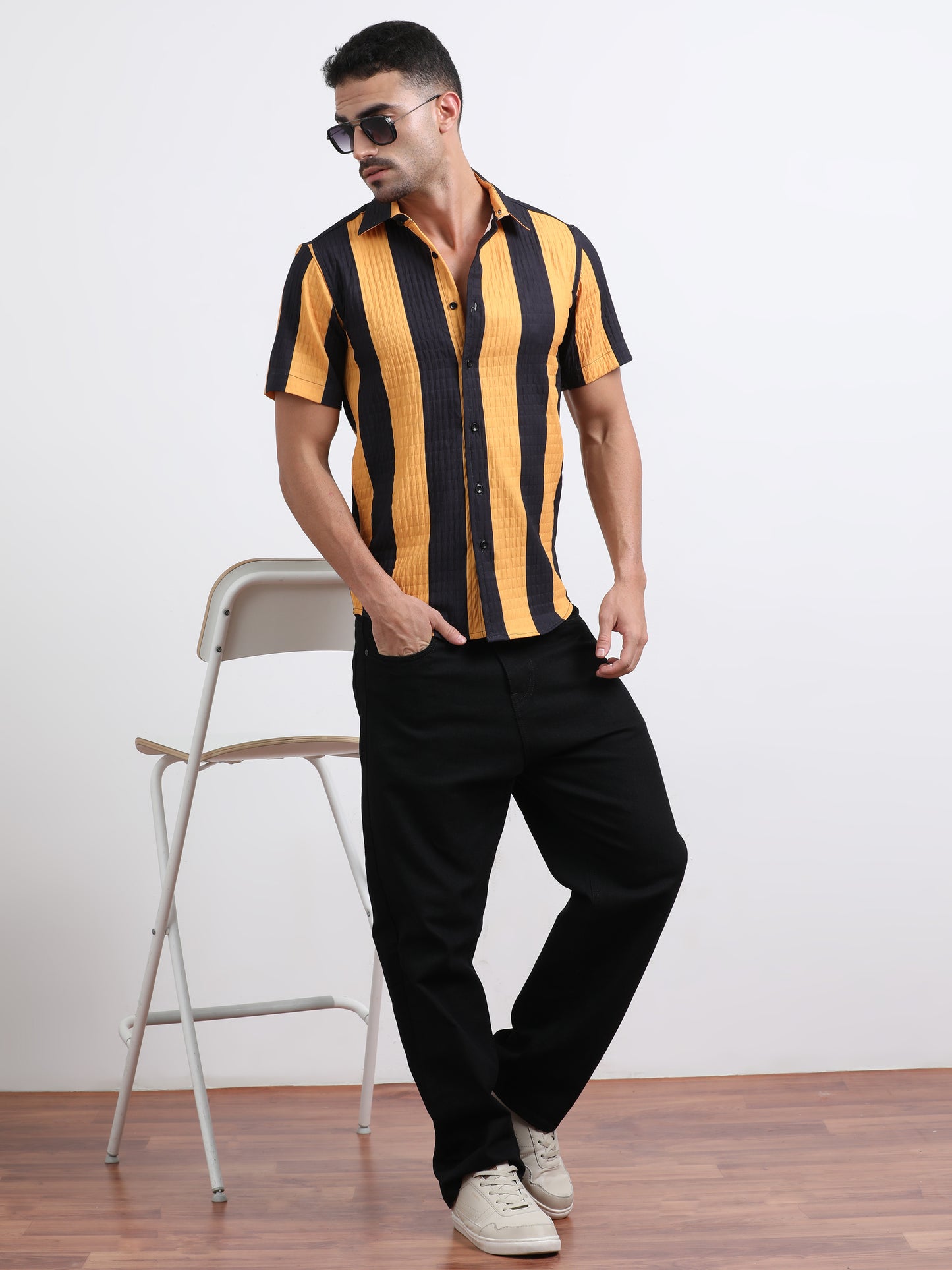 Multi Half Sleeve Poly Cotton Digital Print Shirts
