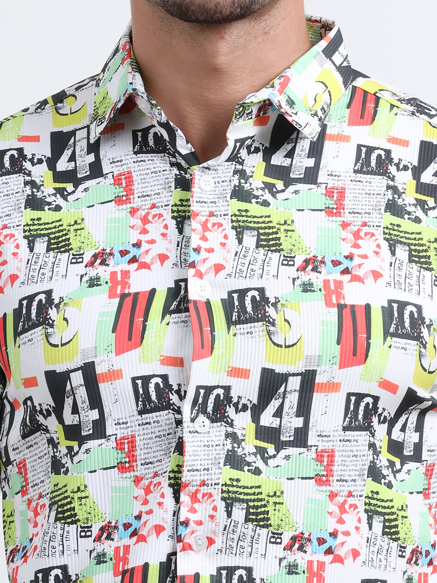 Multi Half Sleeve Poly Cotton Digital Print Shirts