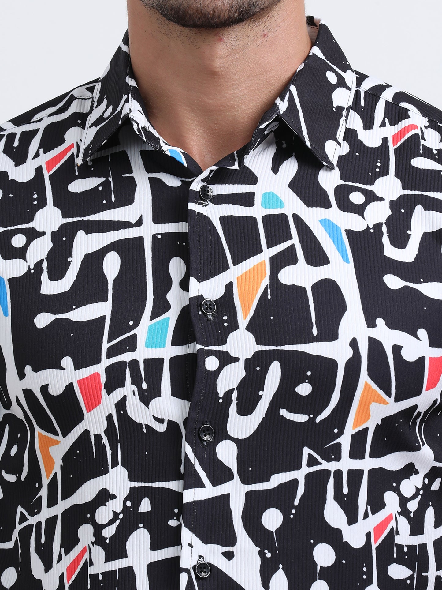 Multi Half Sleeve Poly Cotton Digital Print Shirts