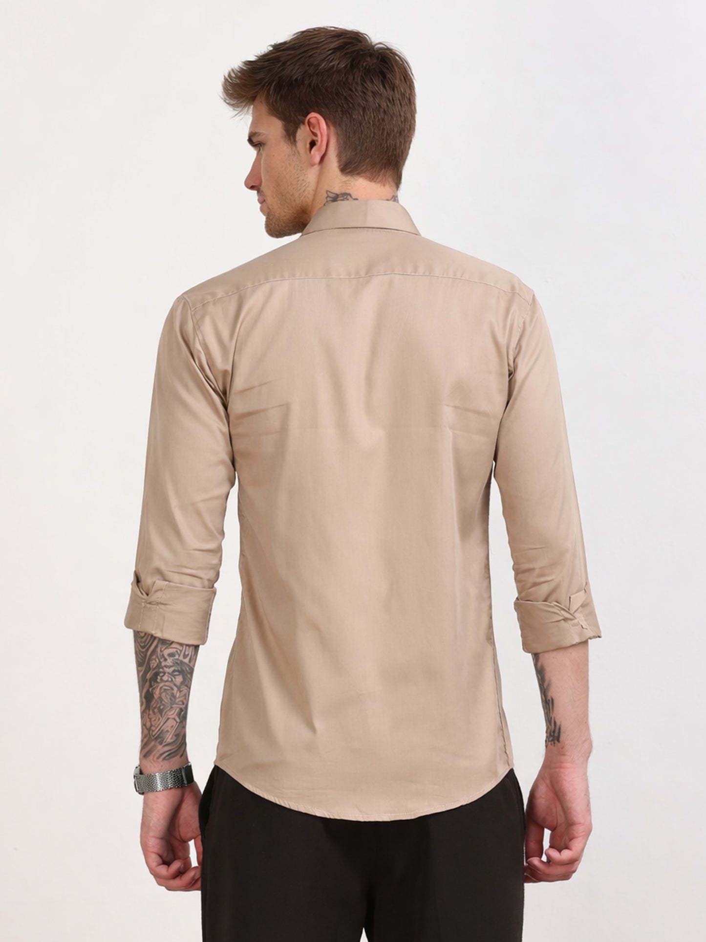 Men's Khaki Bee Embroidery