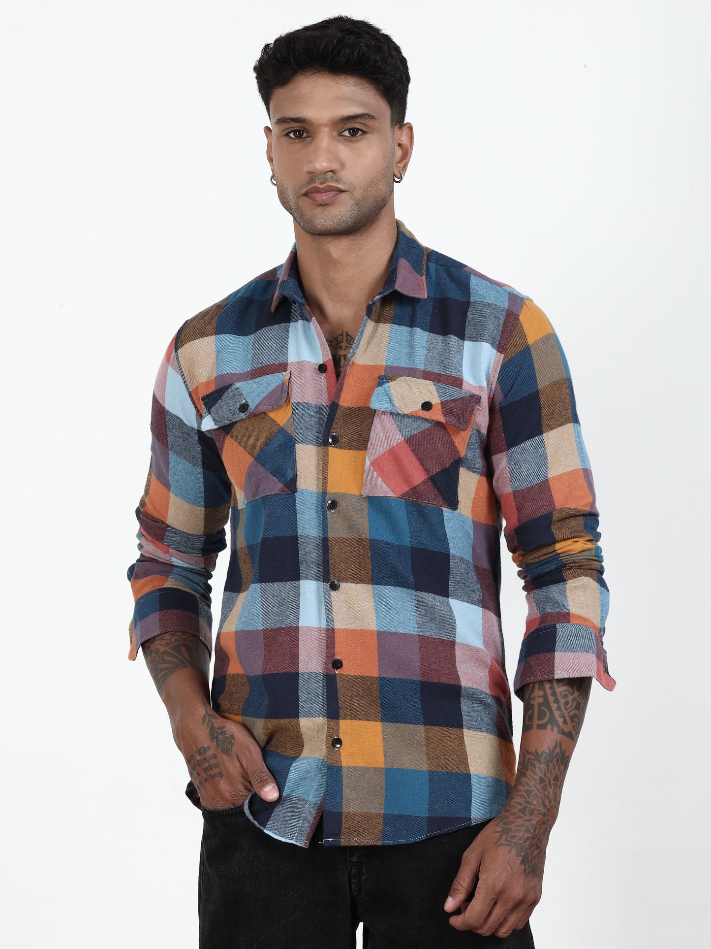 Multi Check Shirt For Men