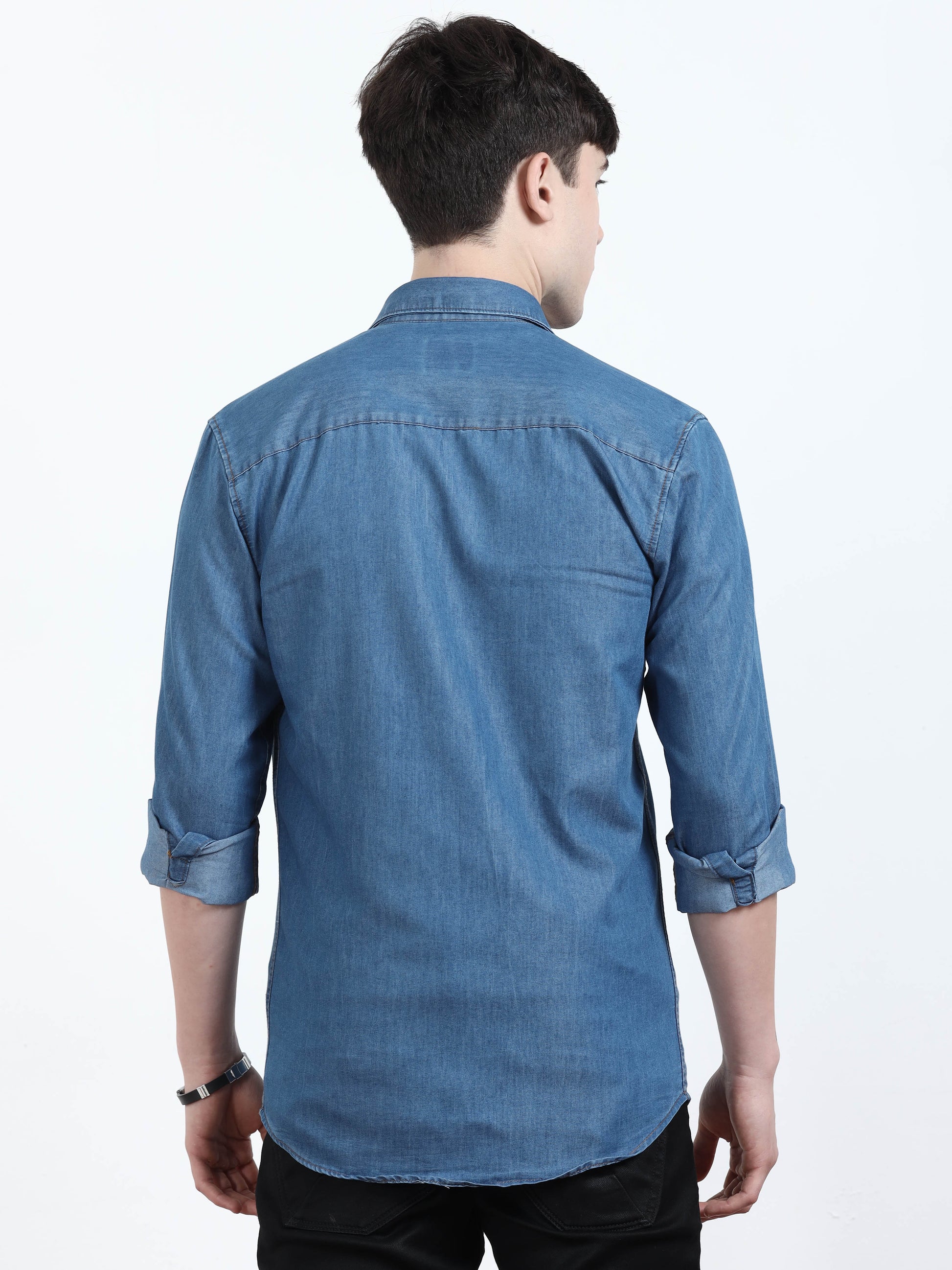 blue denim shirt For men