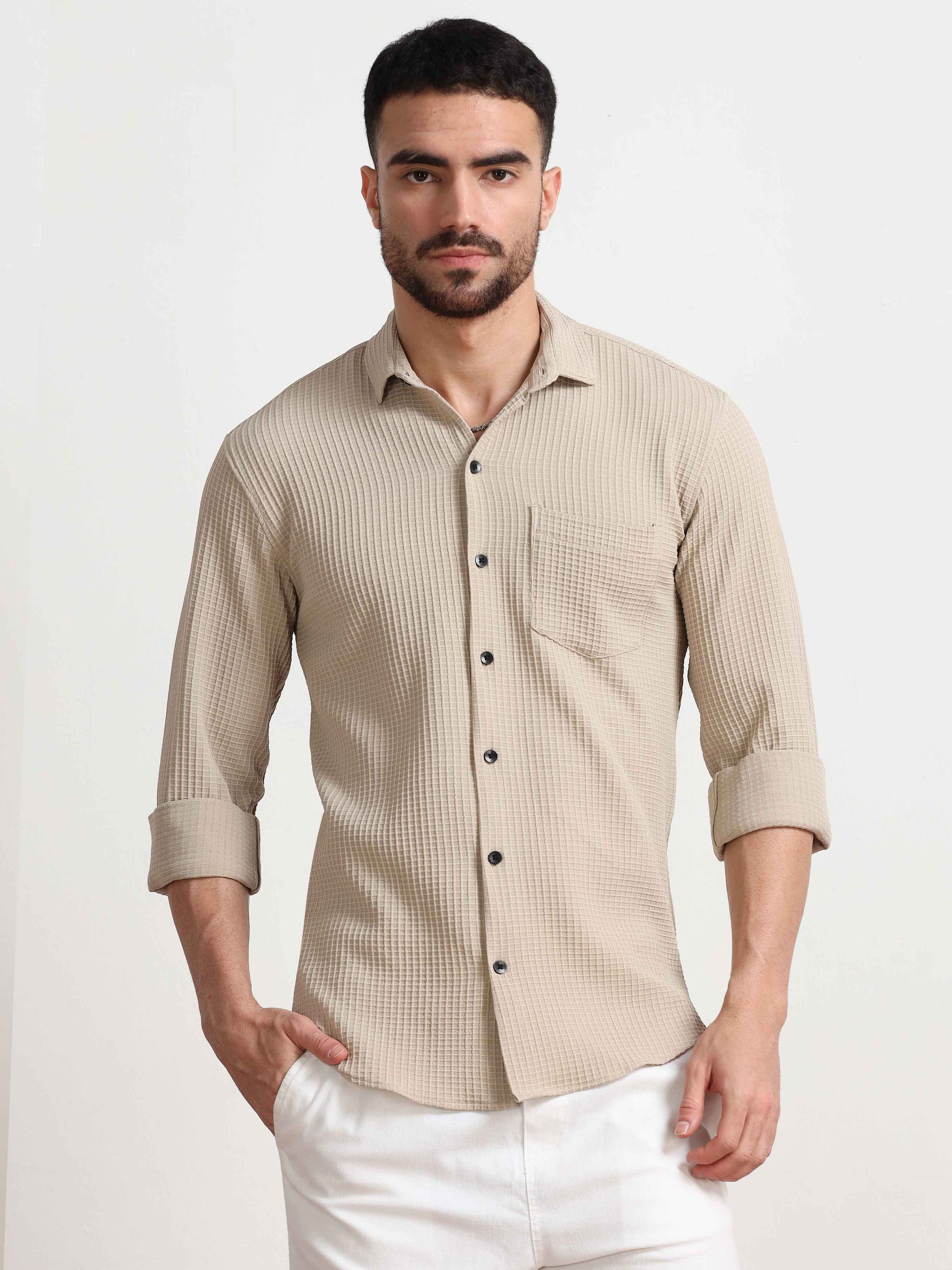 Beige Color Shirt for Men