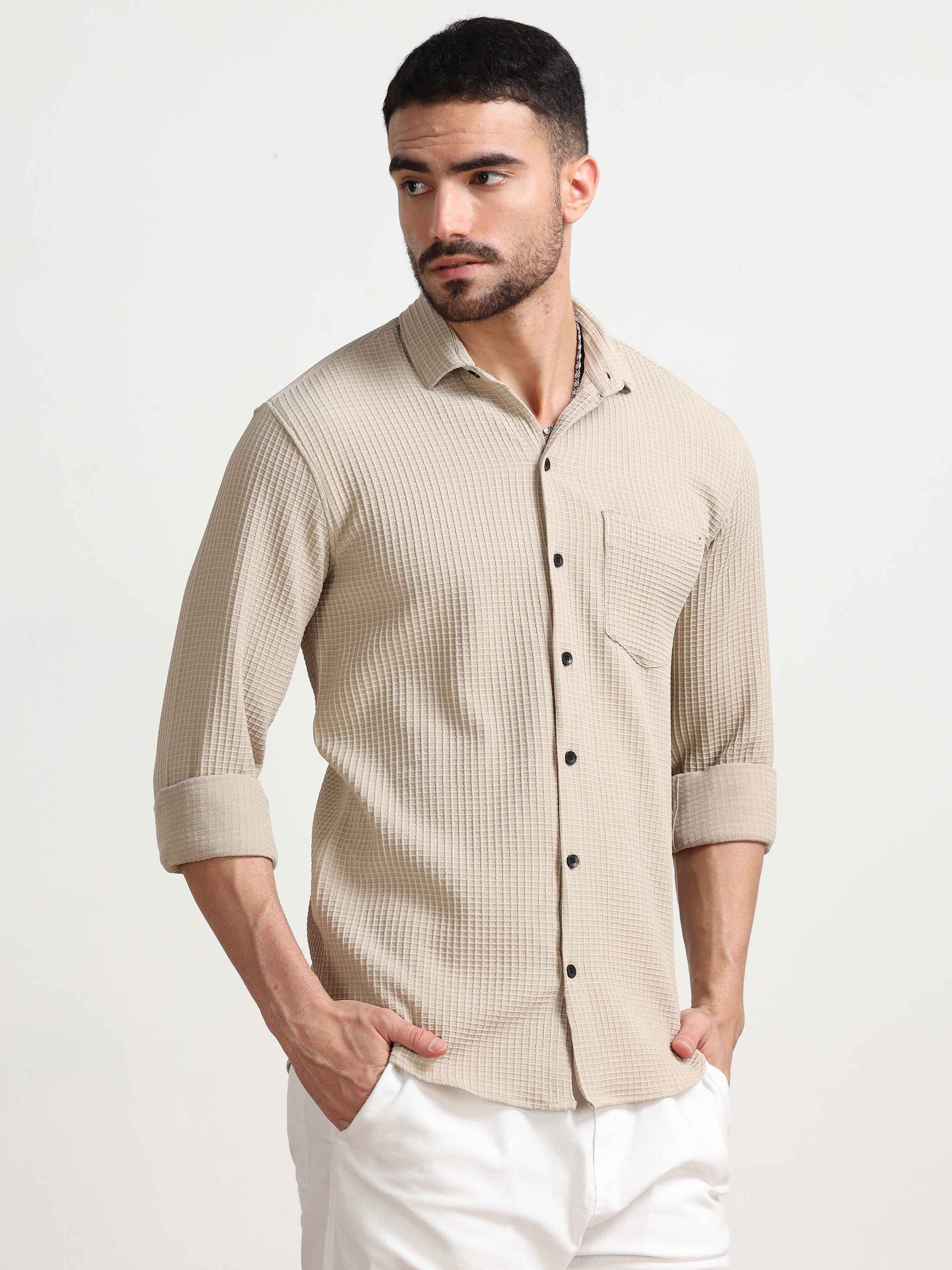 Beige Color Shirt for Men