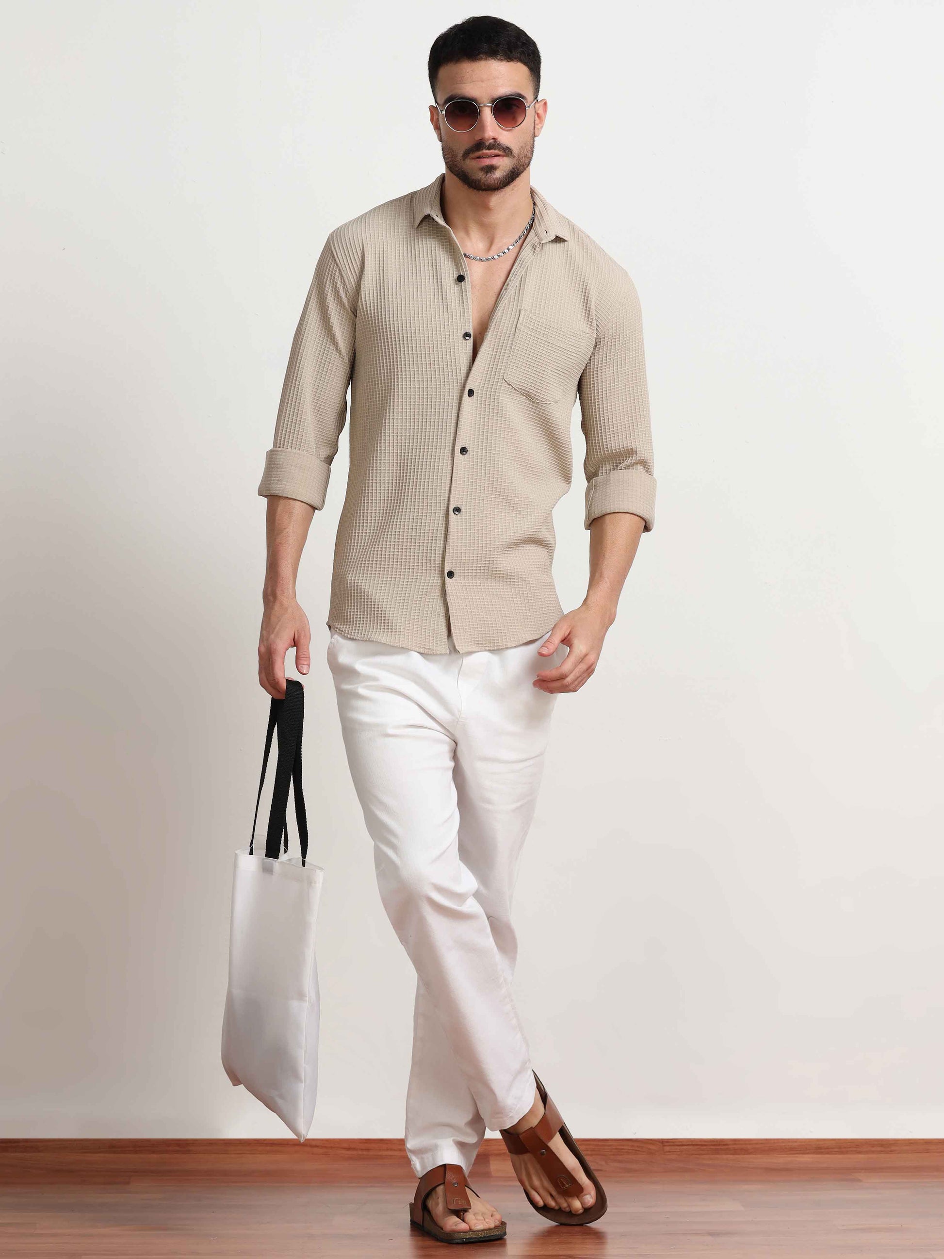 Beige Color Shirt for Men