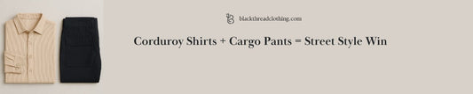 Corduroy Shirts + Cargo Pants = Street Style Win