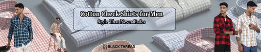 cotton check shirt for men