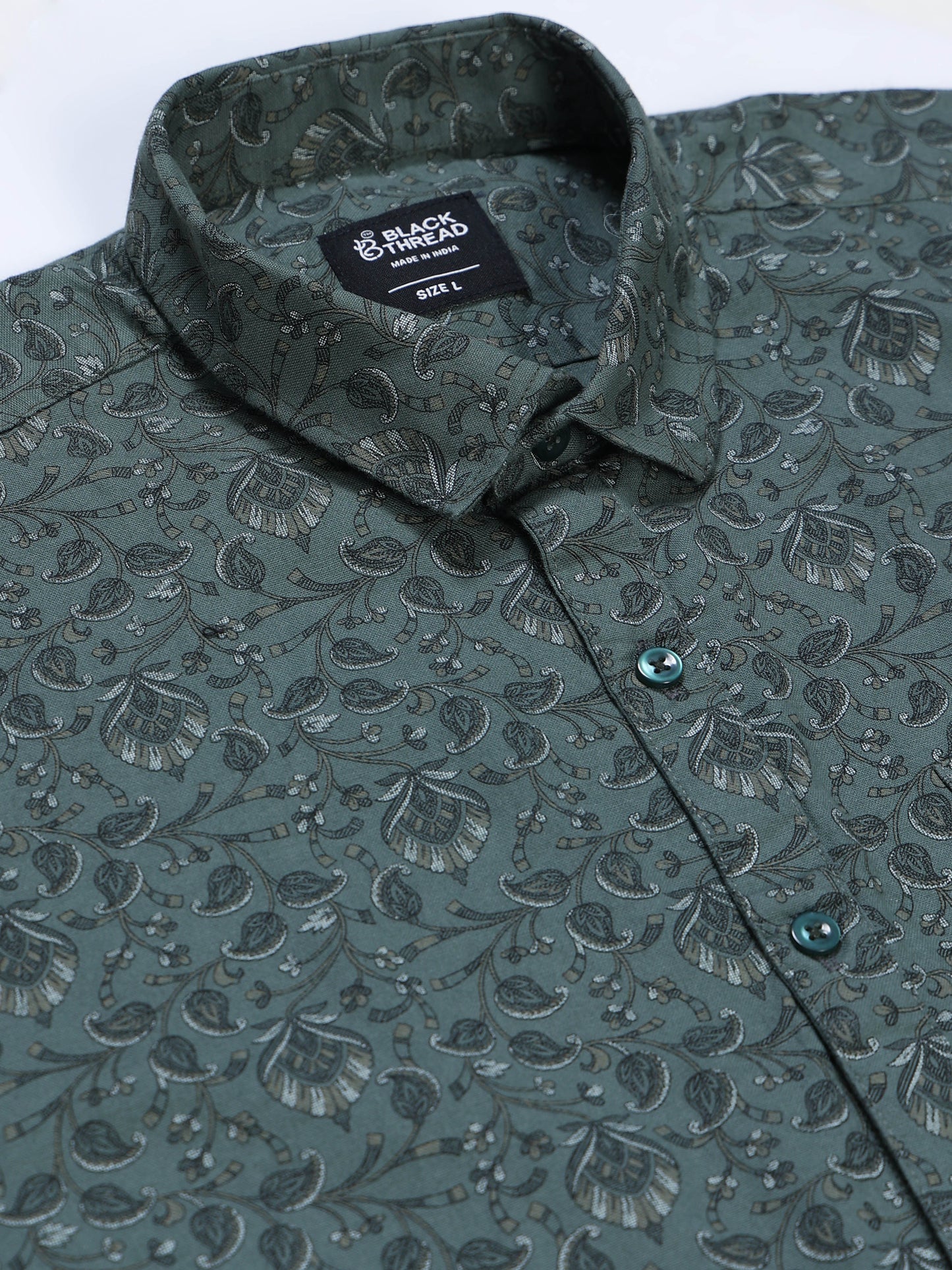 Men's Linen Printed Casual Shirt