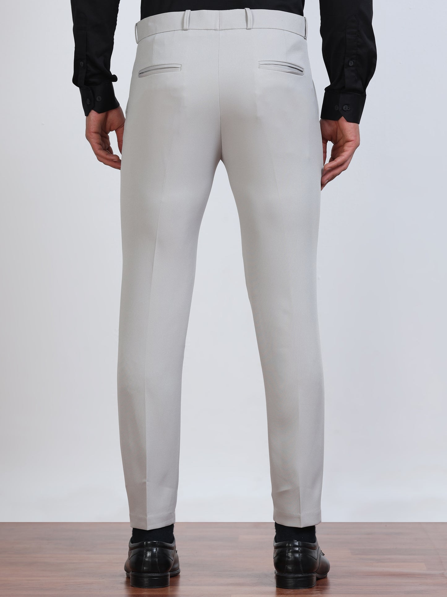 Men's Ivory Formal Ankle Fit Trousers