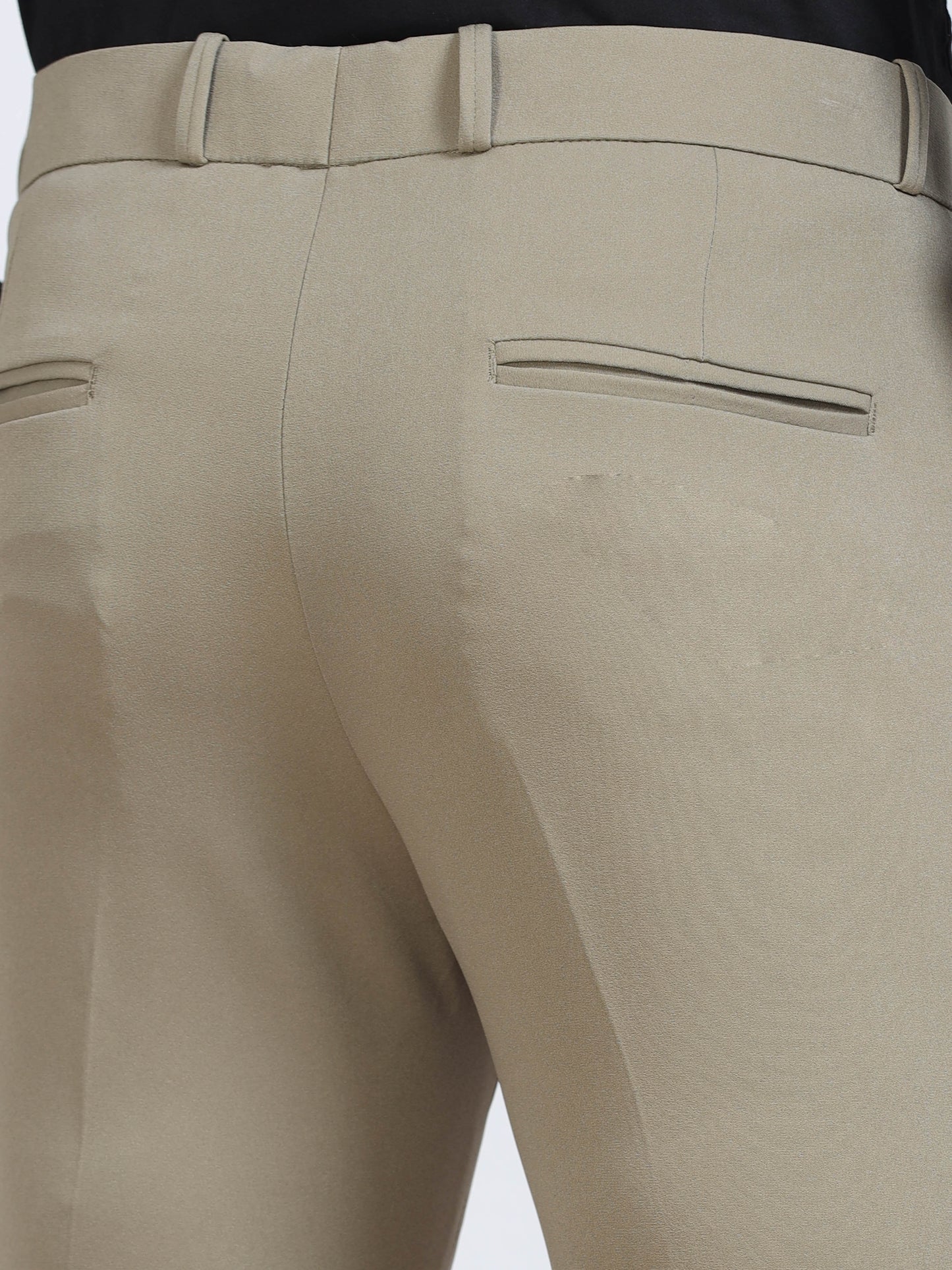 Men's Light Green Formal Ankle Fit Trousers