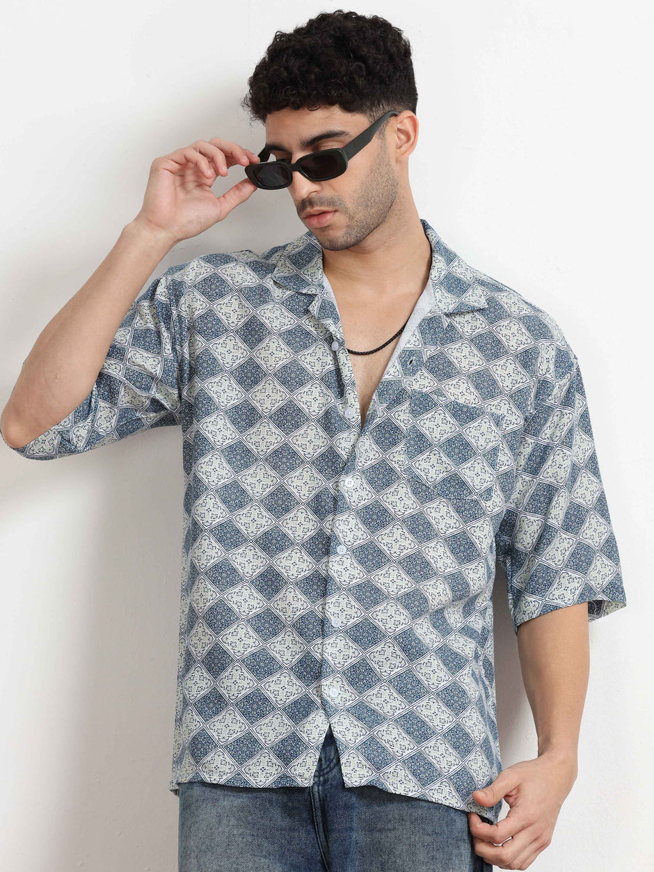 Rayon Printed Men's Half Sleeve Casual Shirt