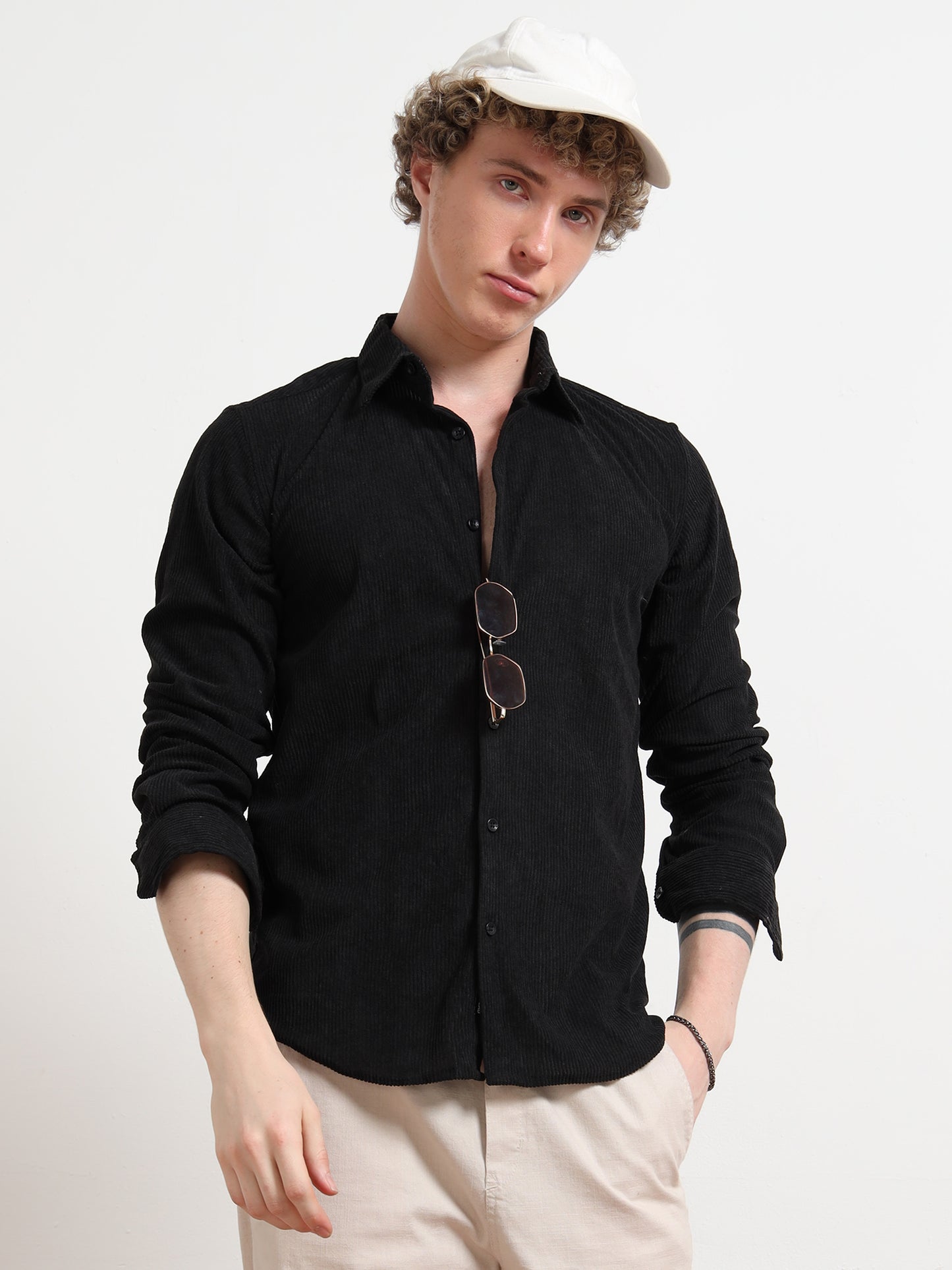 Black Full sleeve Corduroy Shirts