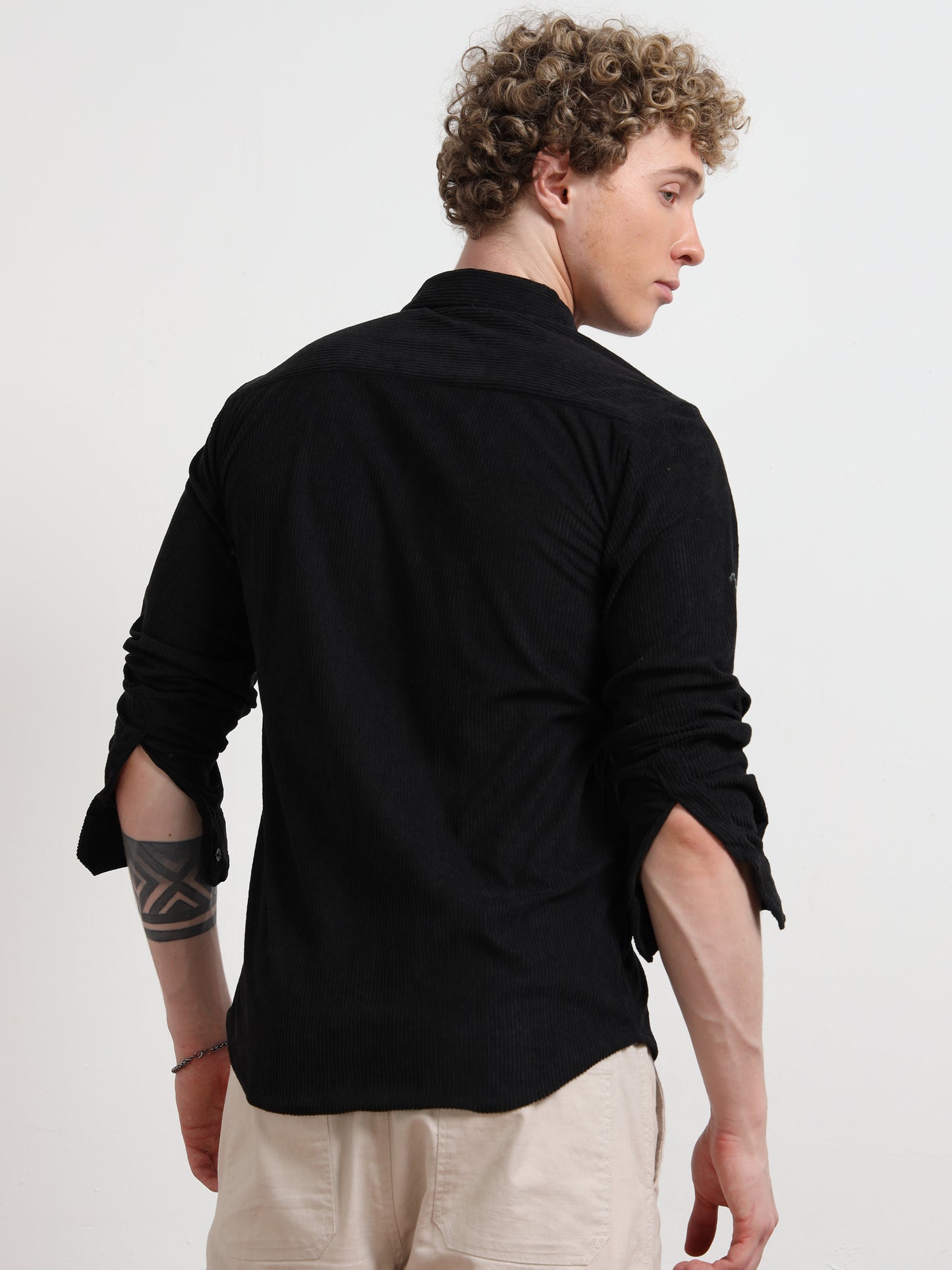Black Full sleeve Corduroy Shirts