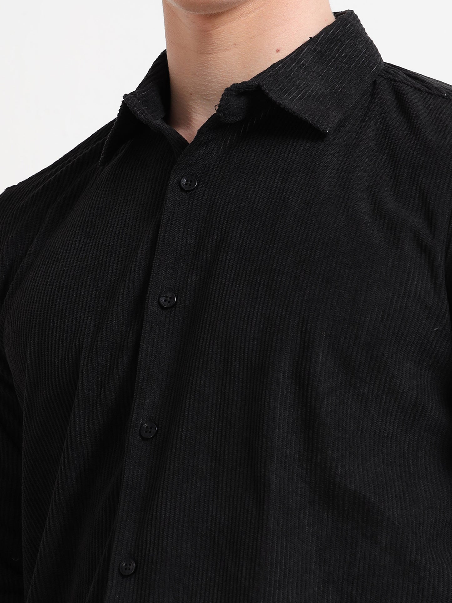Black Full sleeve Corduroy Shirts