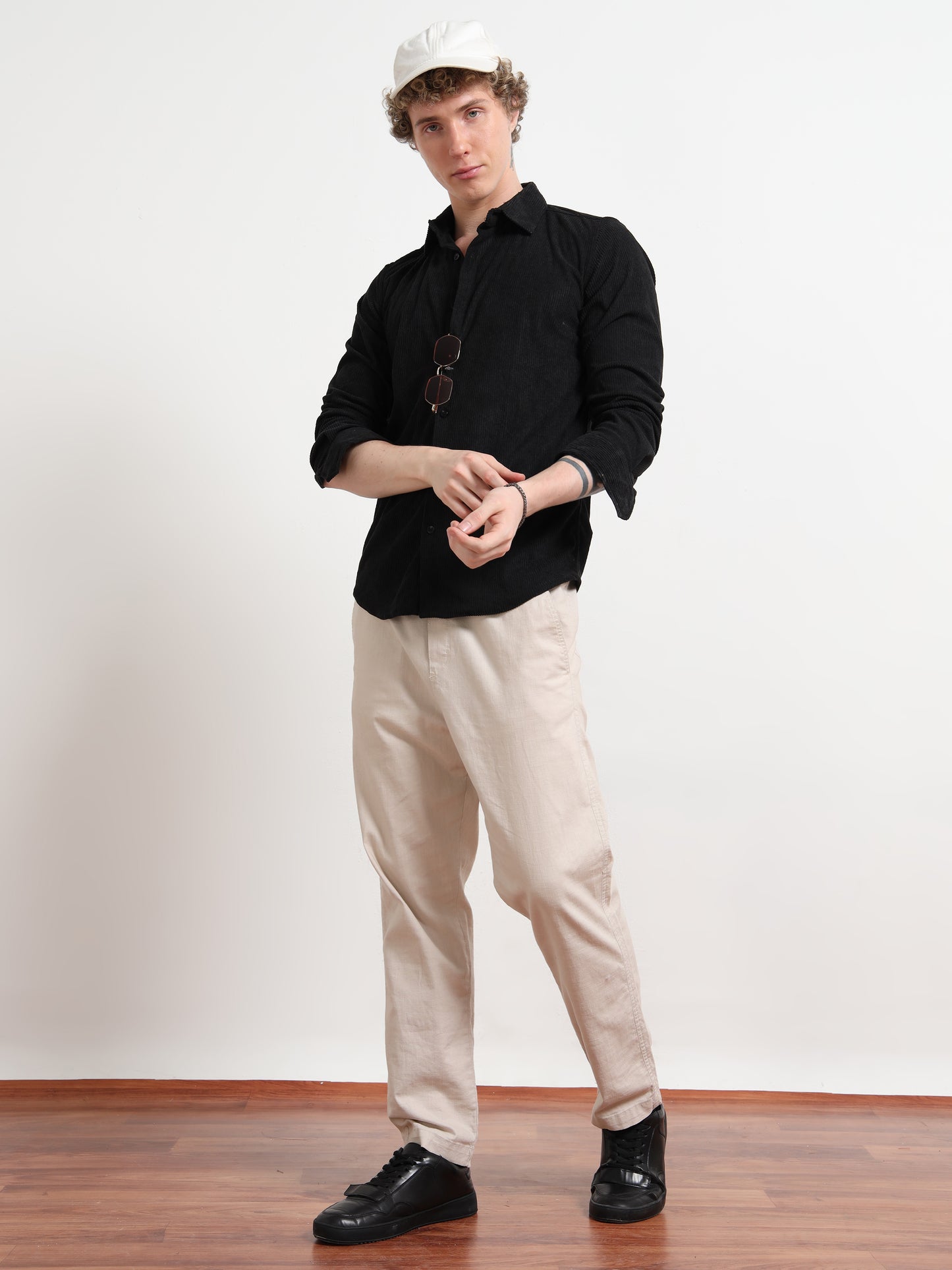 Black Full sleeve Corduroy Shirts