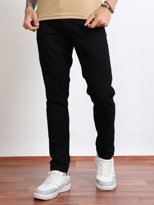 Men’s Slim Fit Stretch Jeans – Jet Black