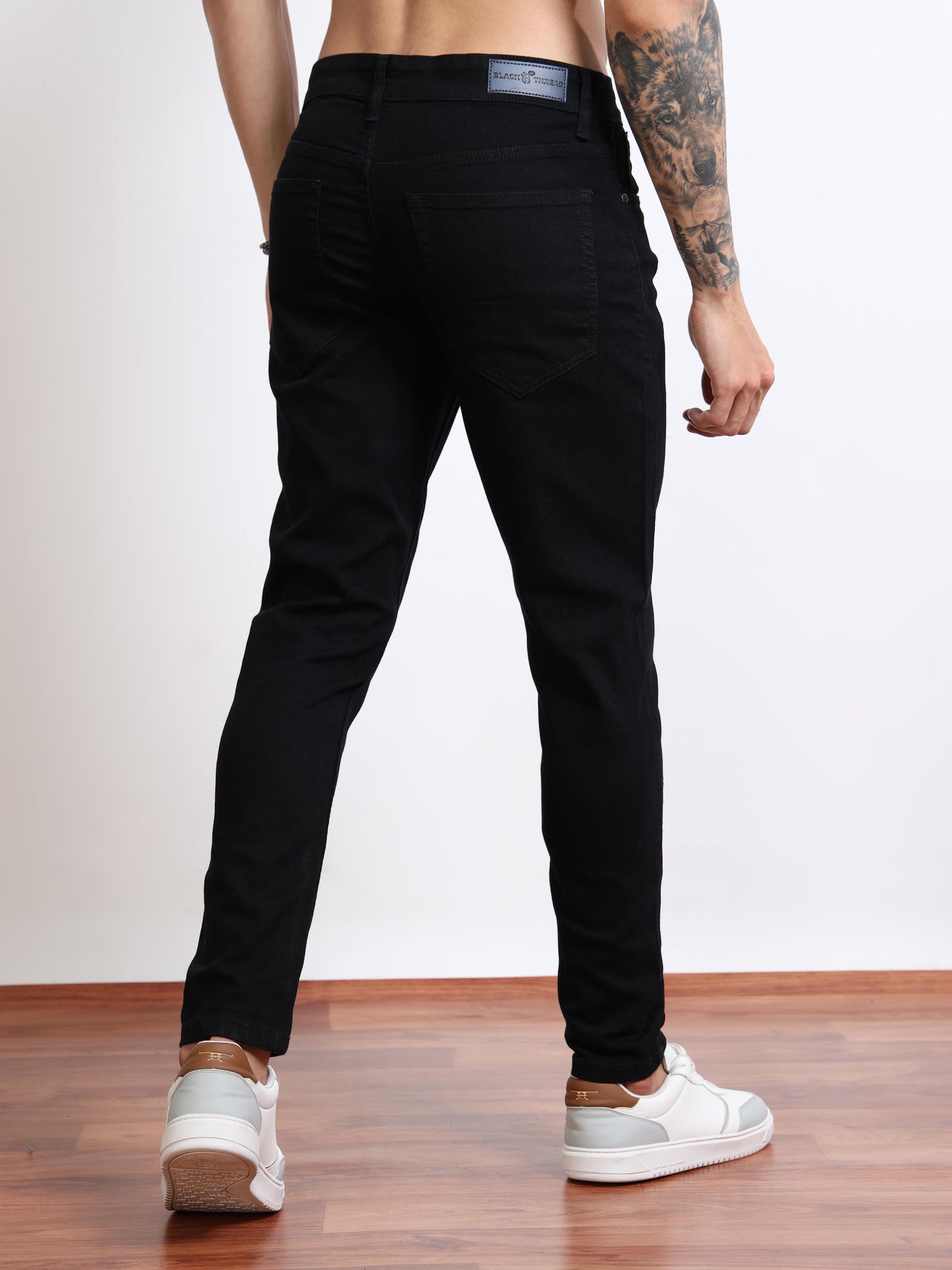 Men’s Slim Fit Stretch Jeans – Jet Black