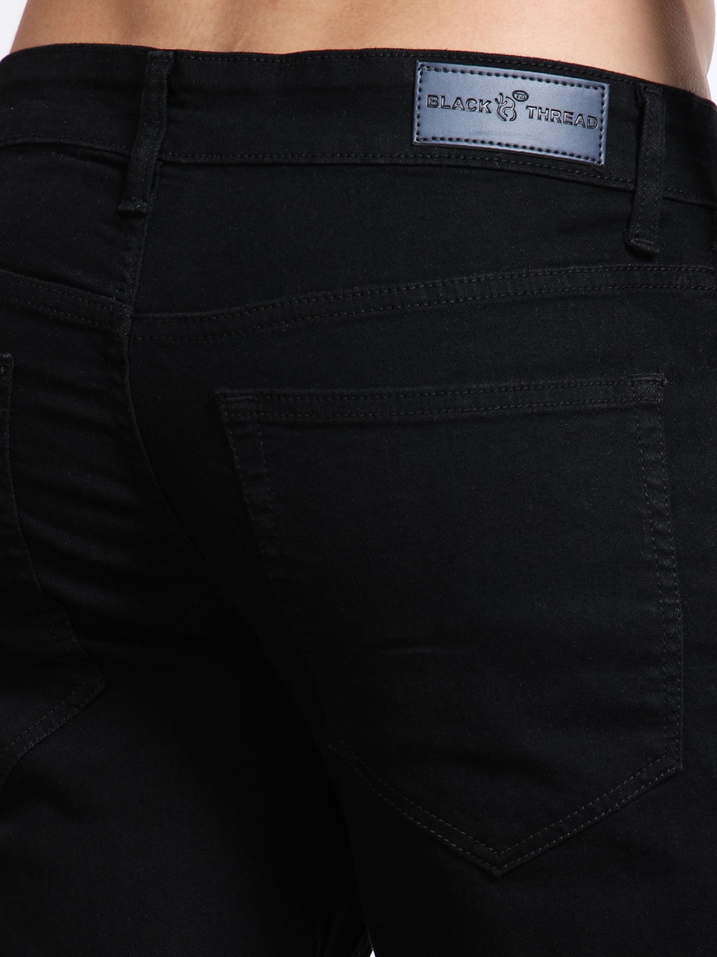 Men’s Slim Fit Stretch Jeans – Jet Black