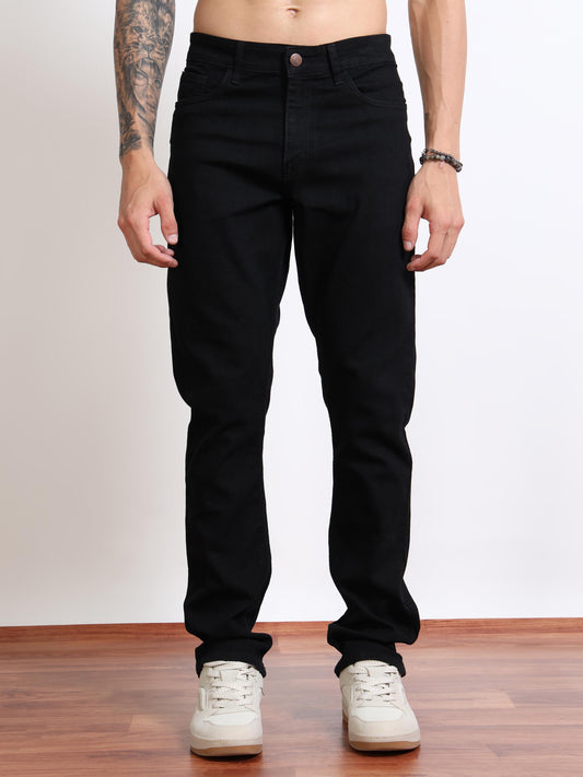 Men’s Classic Slim Fit Black Jeans by Black Thread