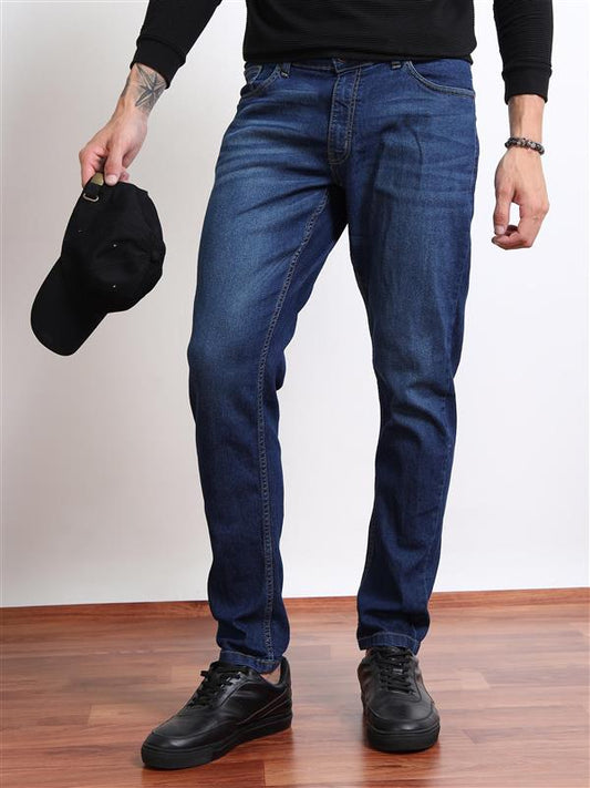 Men’s Slim Fit Blue Washed Jeans