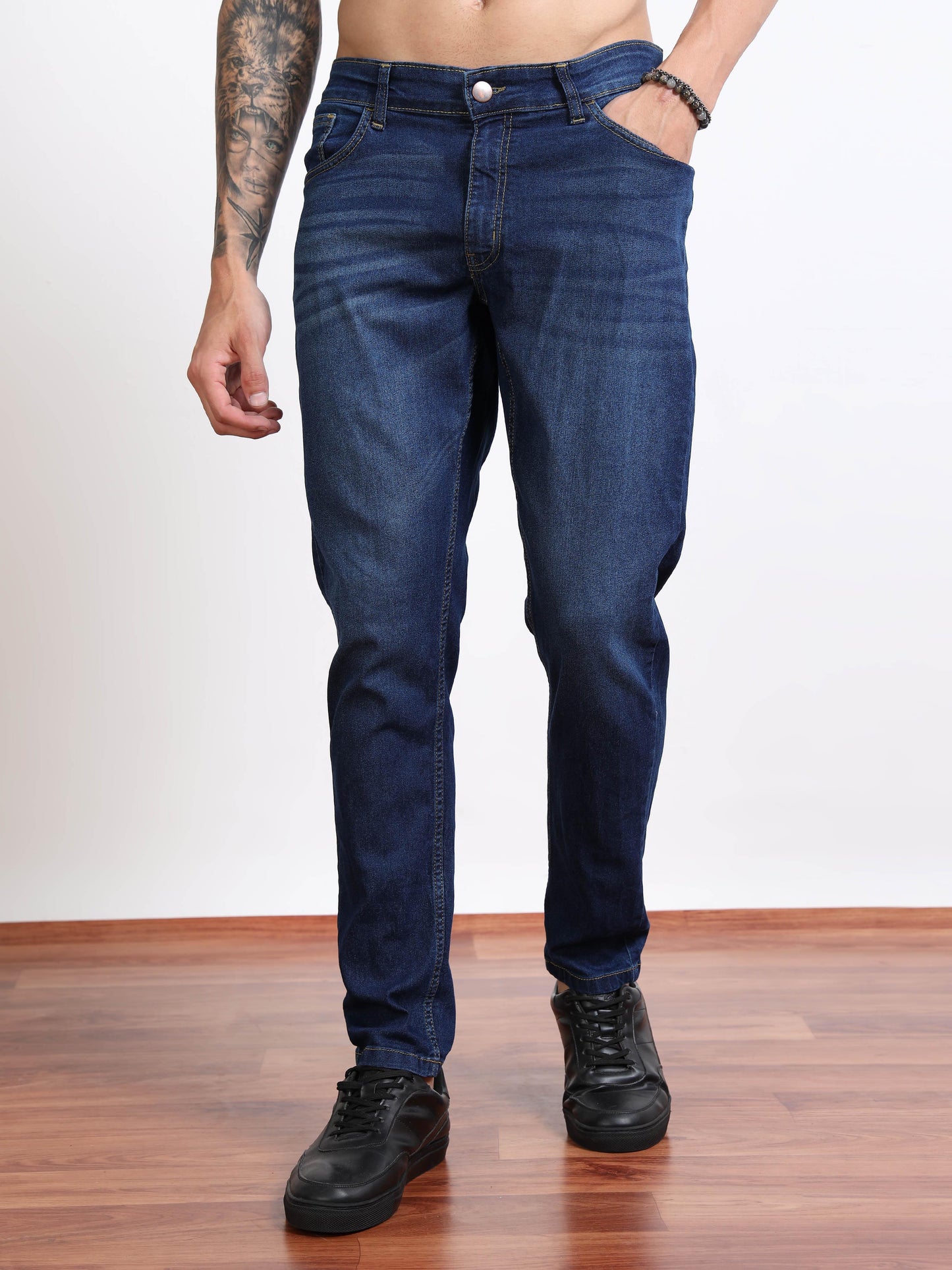 Men’s Slim Fit Blue Washed Jeans