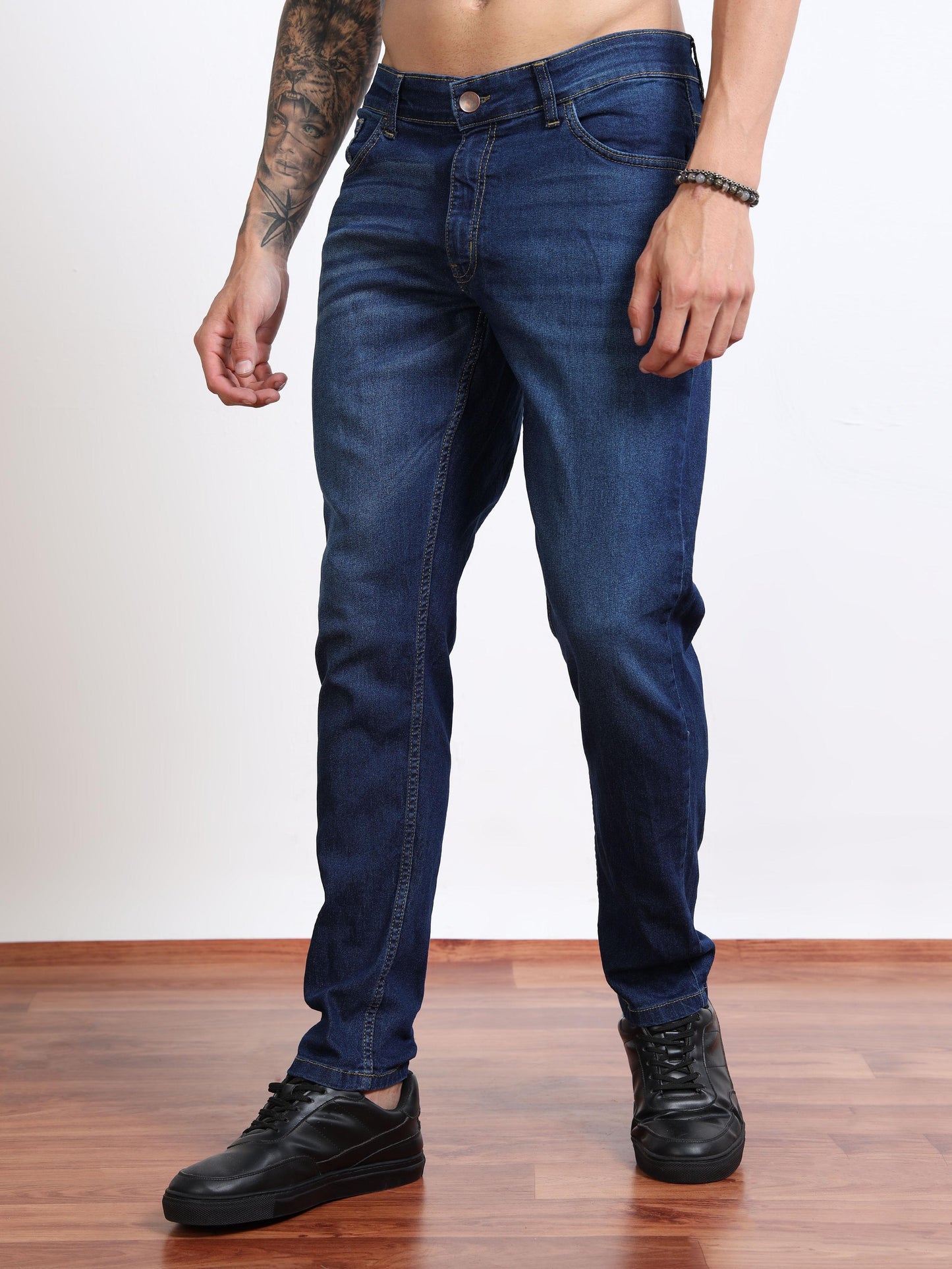 Men’s Slim Fit Blue Washed Jeans