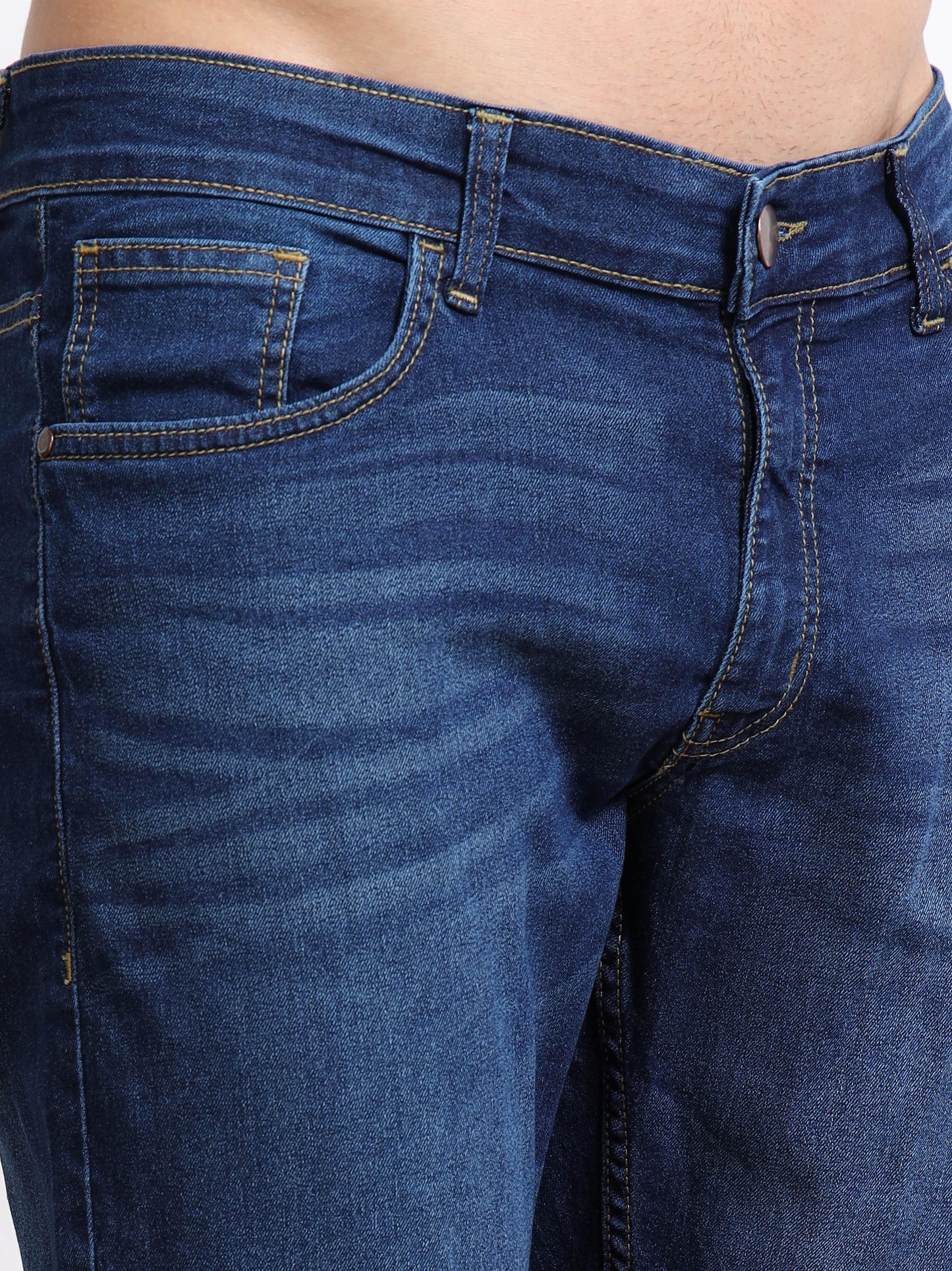 Men’s Slim Fit Blue Washed Jeans