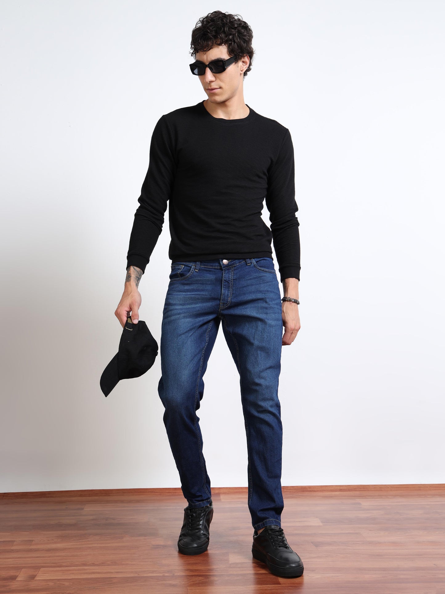 Men’s Slim Fit Blue Washed Jeans